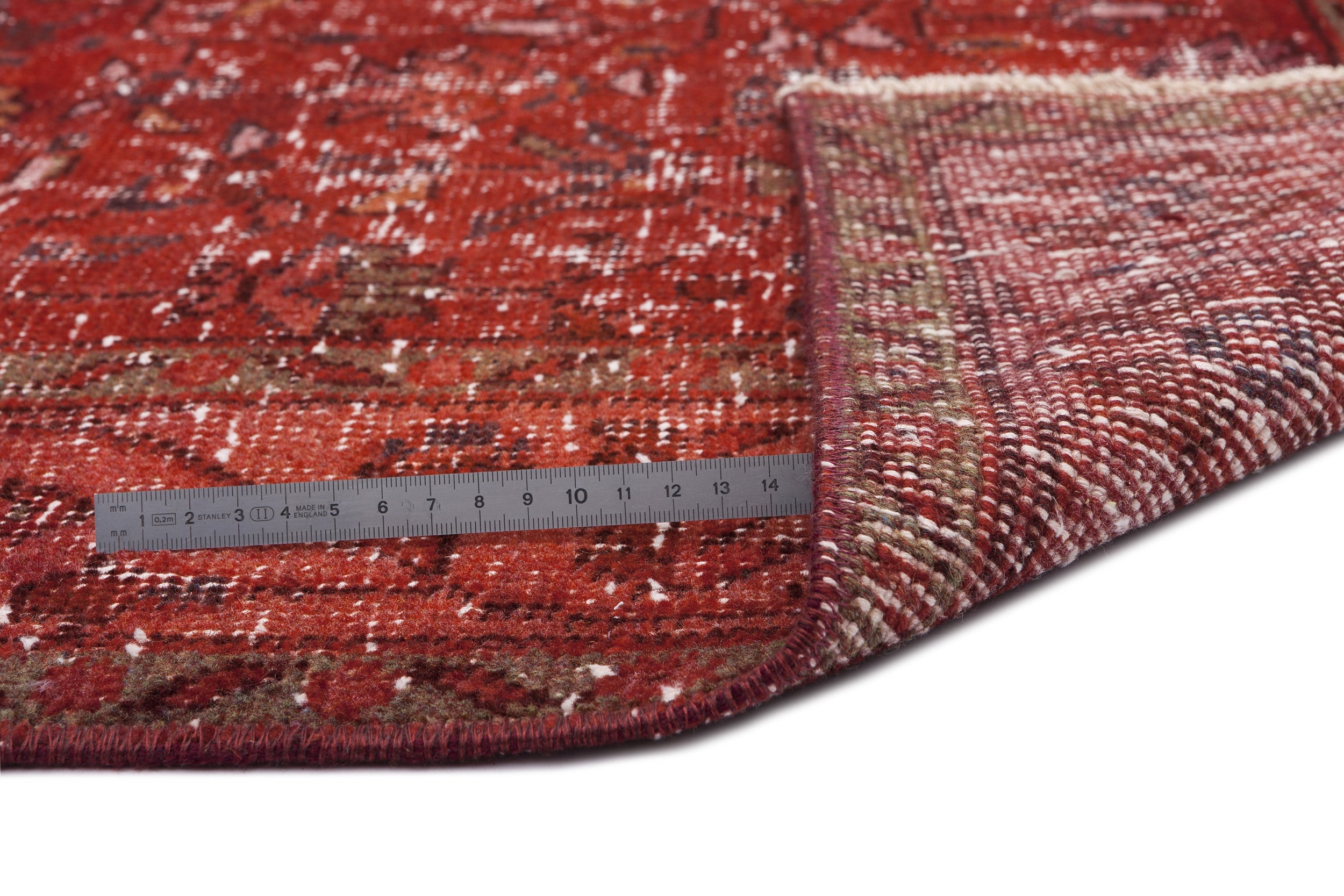 Atina Red Vintage Wool Handmade Area Rug 6'0" x 10'11"