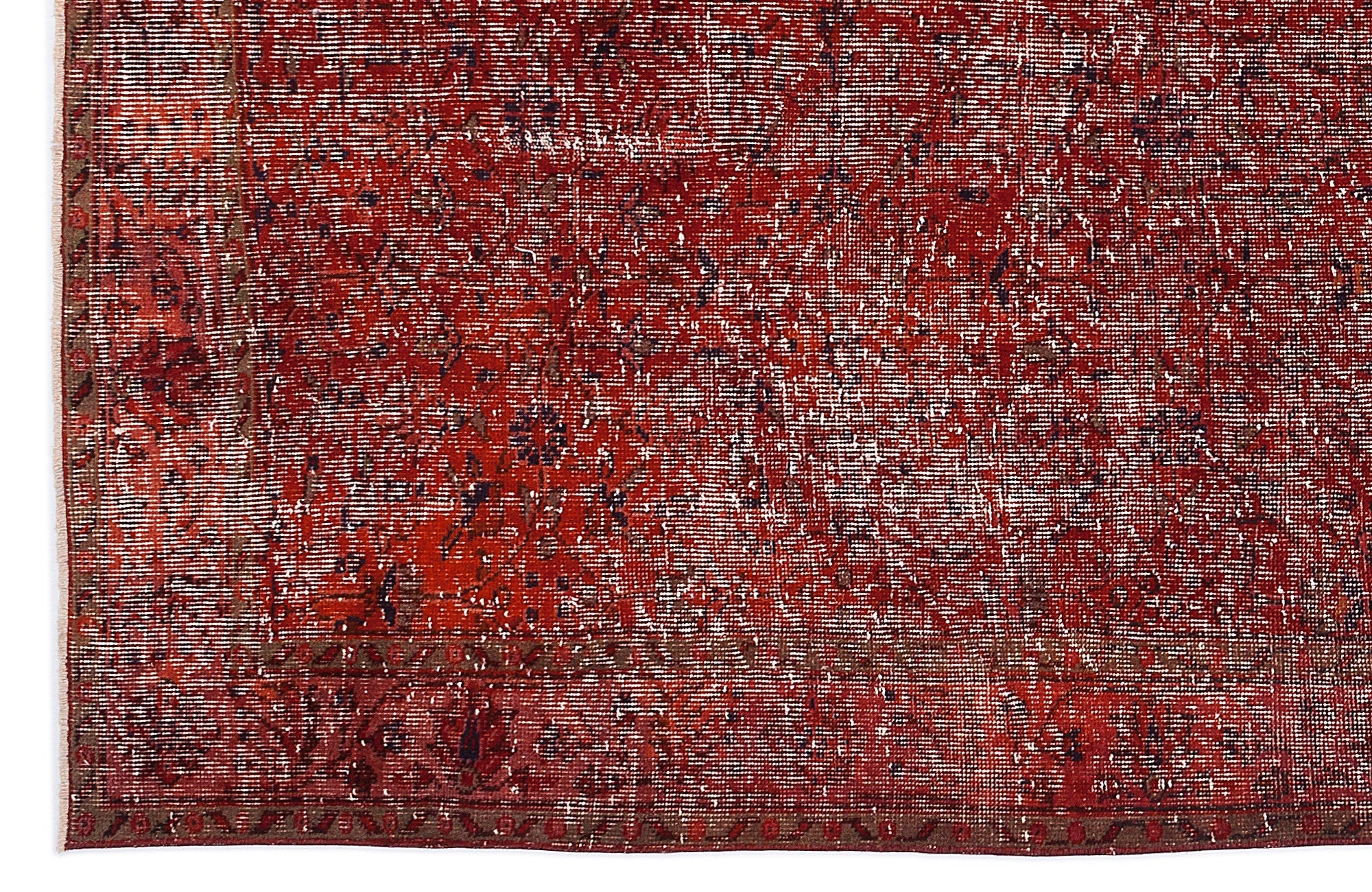 Atina Red Vintage Wool Handmade Area Rug 6'0" x 10'11"