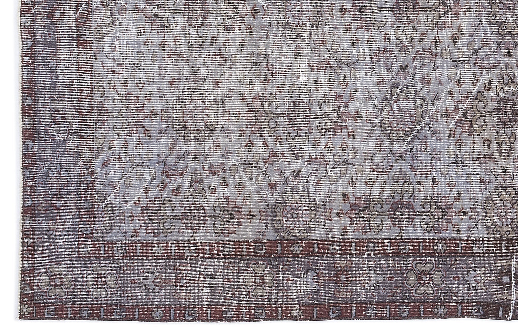 Atina Blue Vintage Wool Handmade Area Rug 5'10" x 9'9"