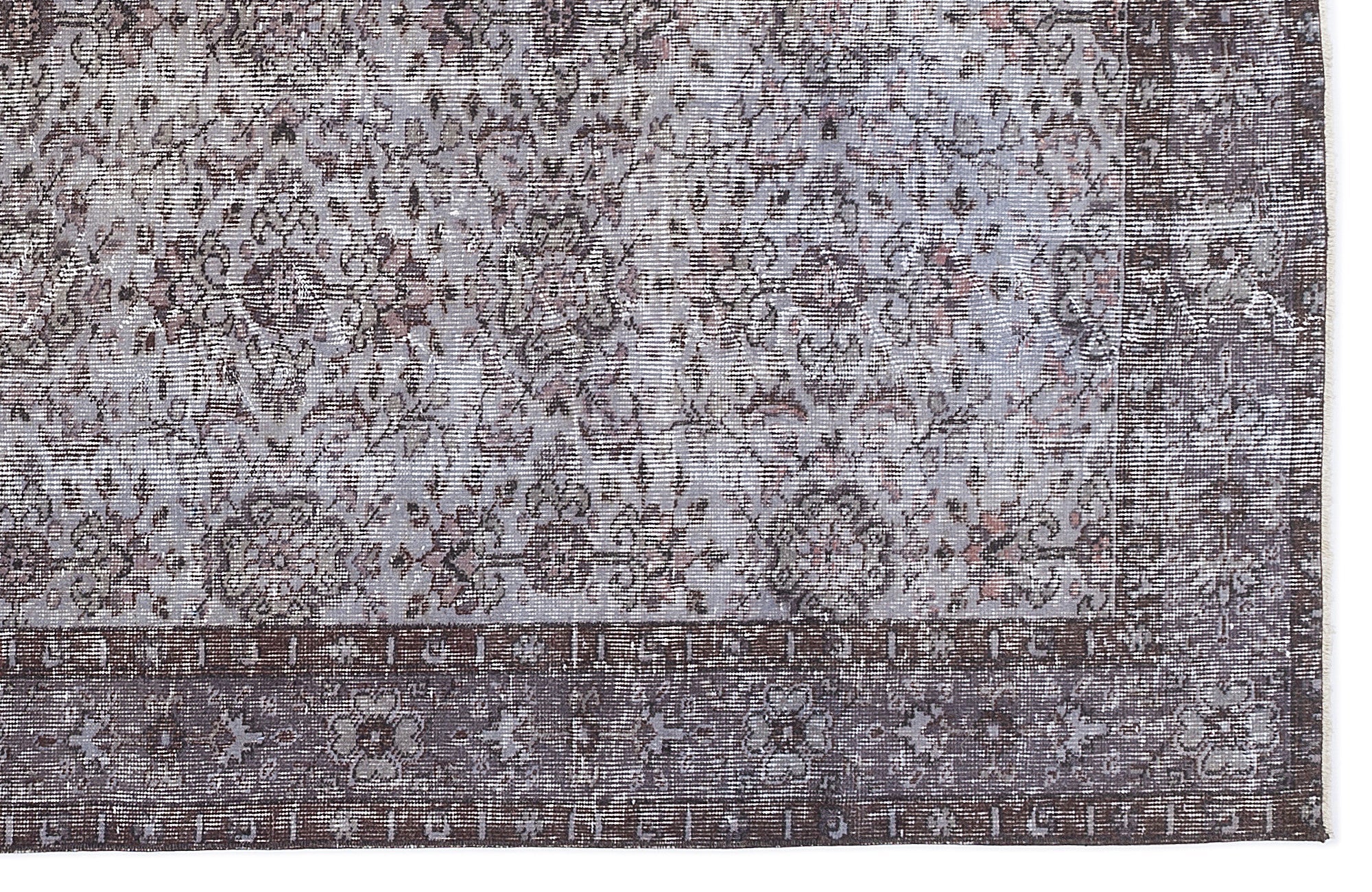 Atina Blue Vintage Wool Handmade Area Rug 5'10" x 9'9"