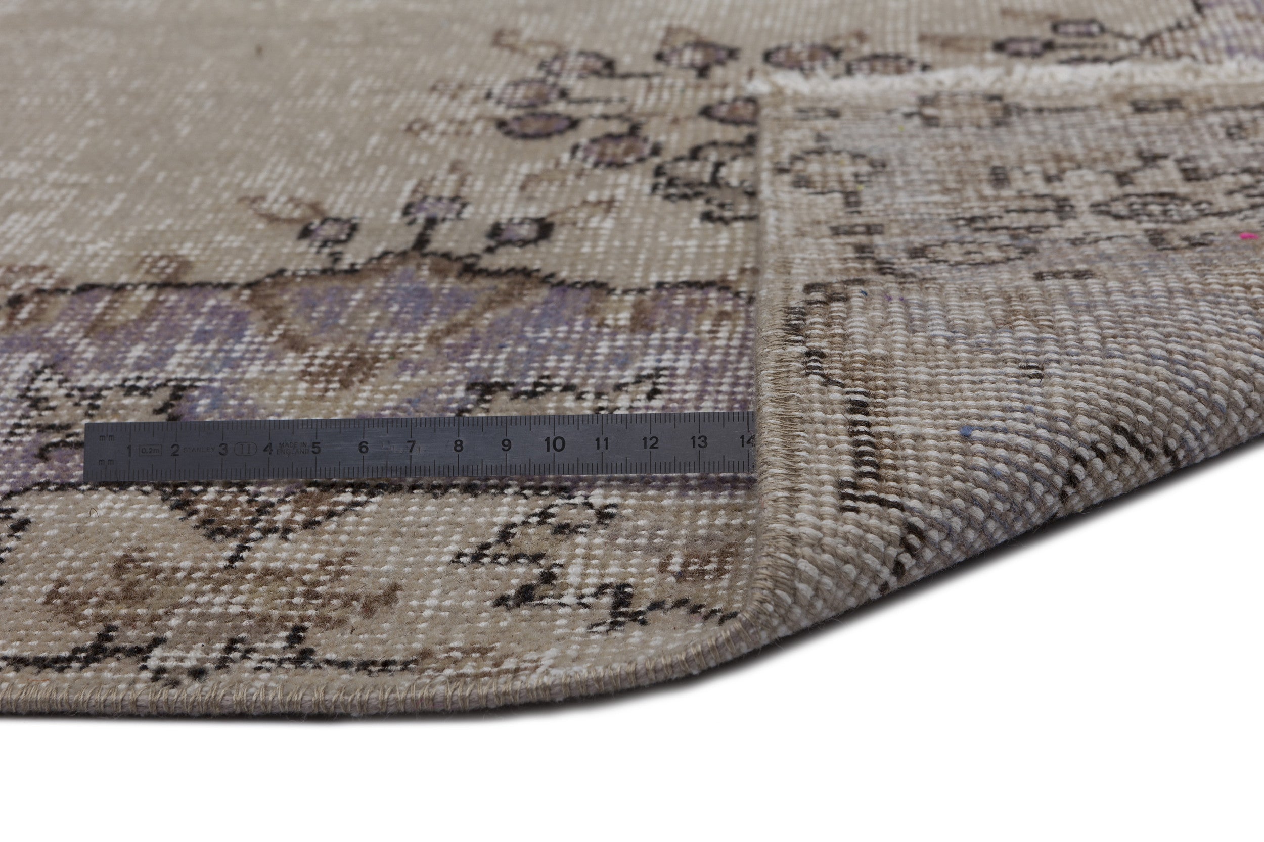 Atina Beige Vintage Wool Handmade Area Rug 6'0" x 9'5"
