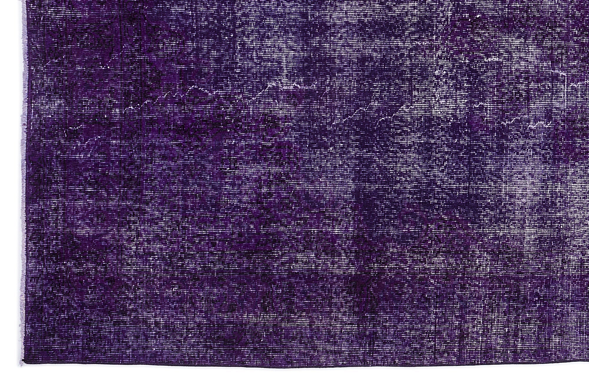Atina Purple Vintage Wool Handmade Area Rug 6'6" x 9'11"