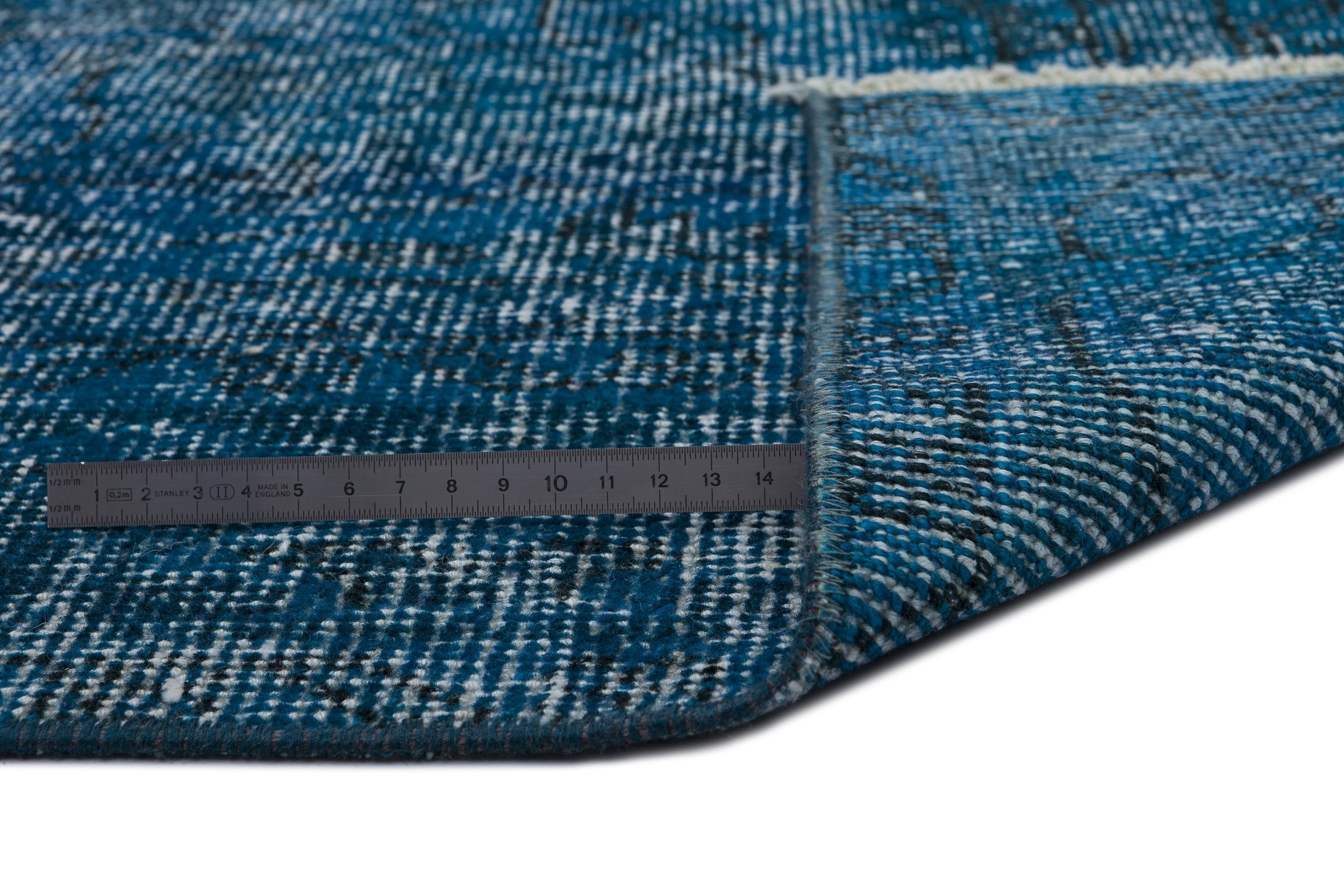 Atina Turquoise Vintage Wool Handmade Area Rug 6'4" x 11'1"
