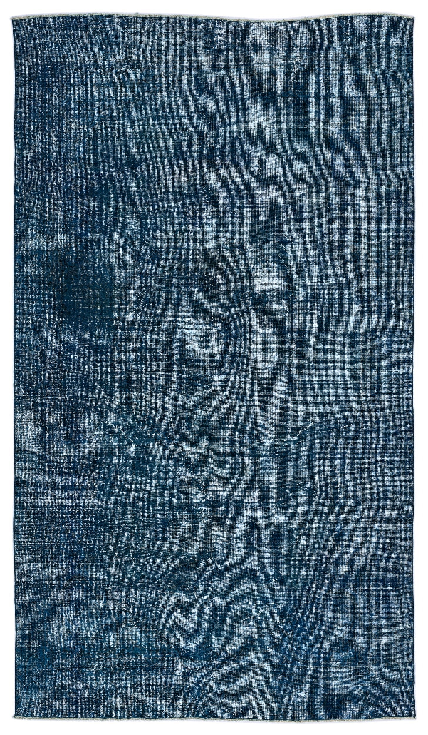 Atina Turquoise Vintage Wool Handmade Area Rug 6'4" x 11'1"