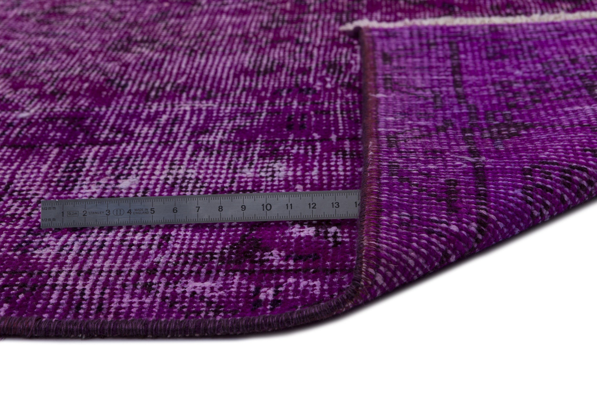 Atina Purple Vintage Wool Handmade Area Rug 5'3" x 8'8"
