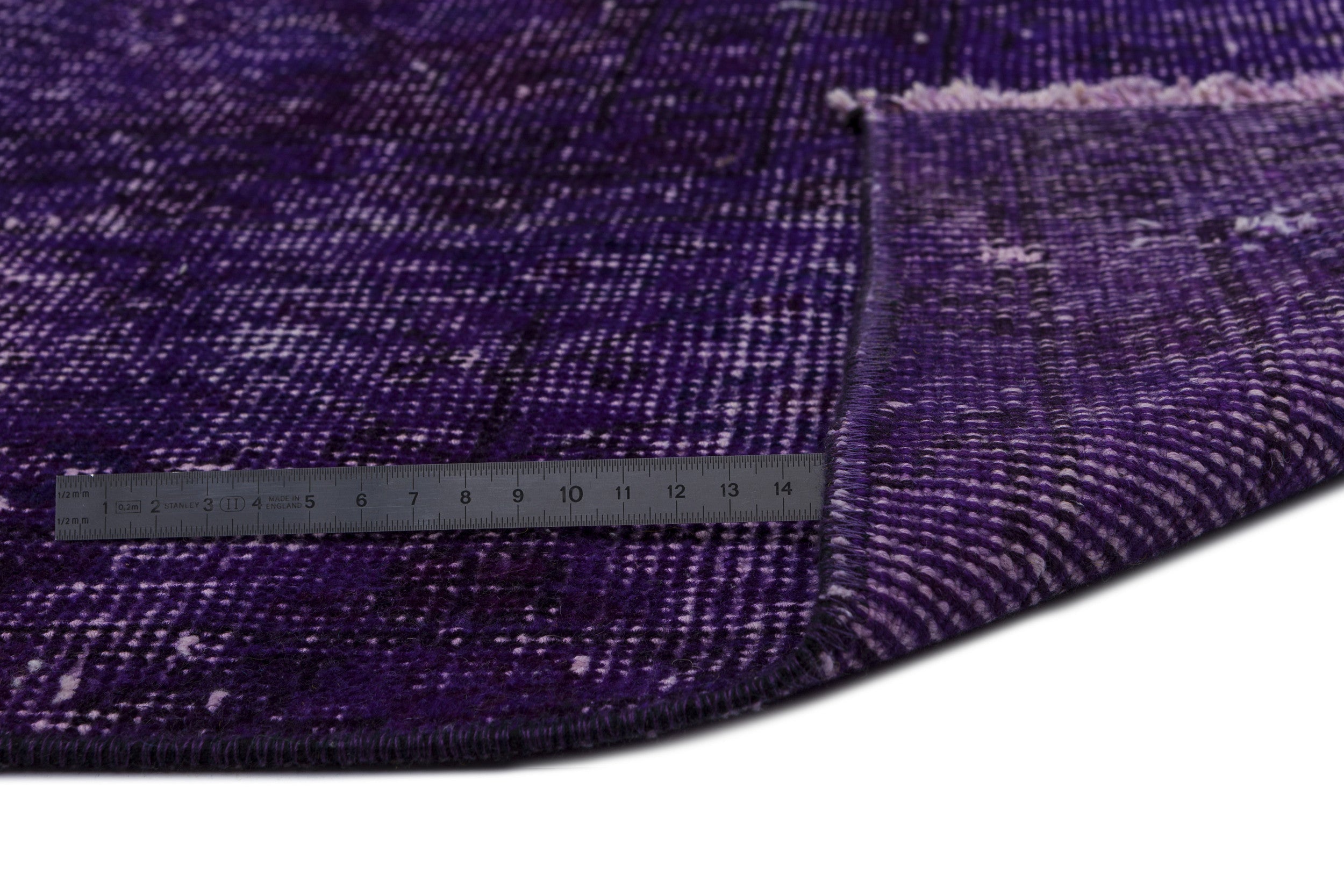 Atina Purple Vintage Wool Handmade Area Rug 6'9" x 9'11"