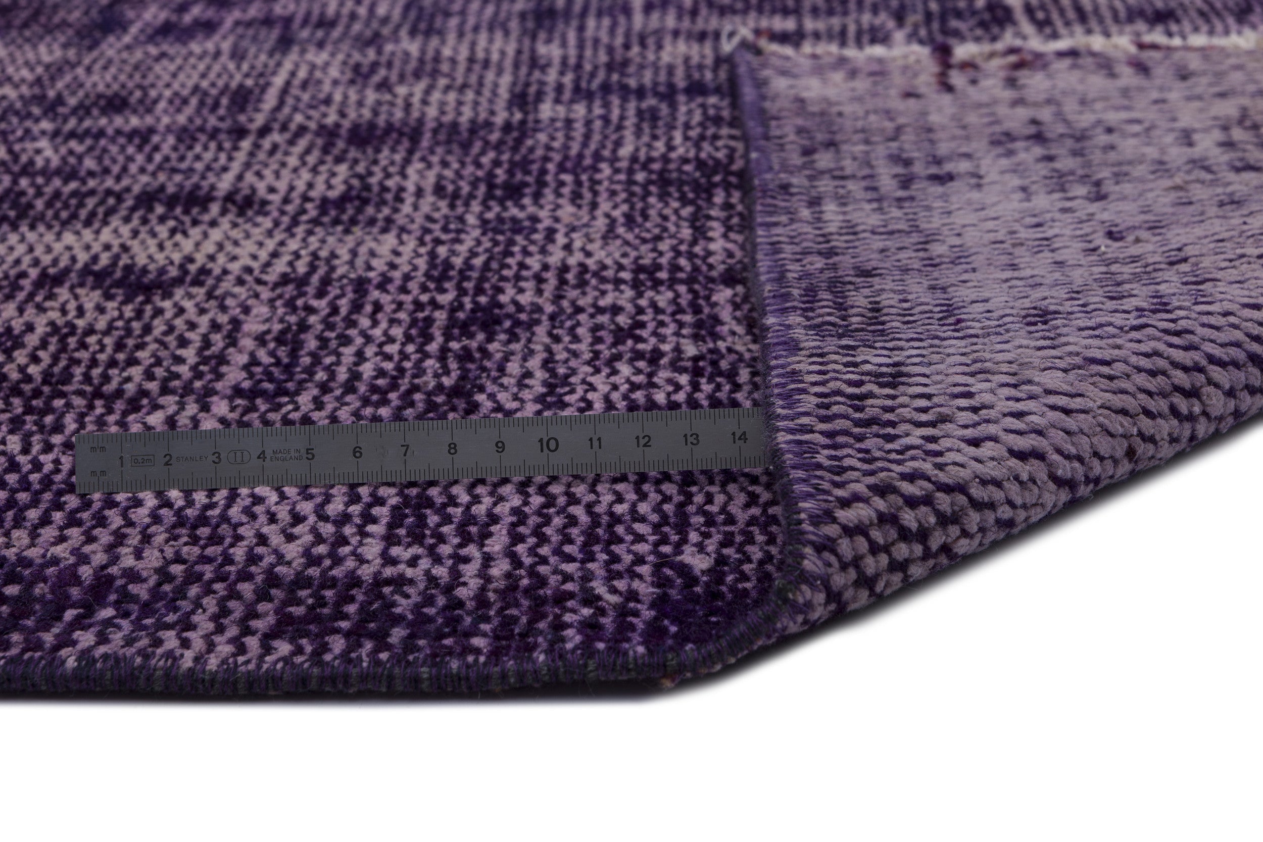 Atina Purple Vintage Wool Handmade Area Rug 7'10" x 12'4"