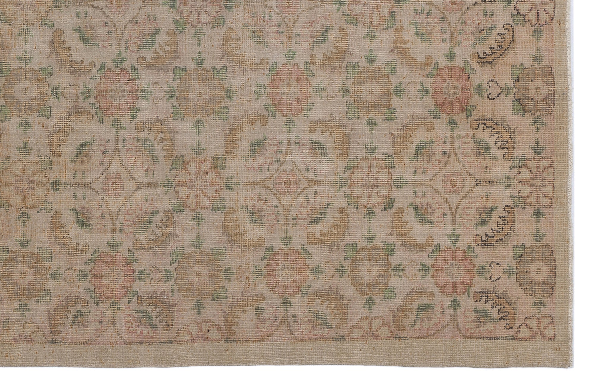 Atina Cream Classic Wool Handmade Area Rug 5'10" x 9'2"