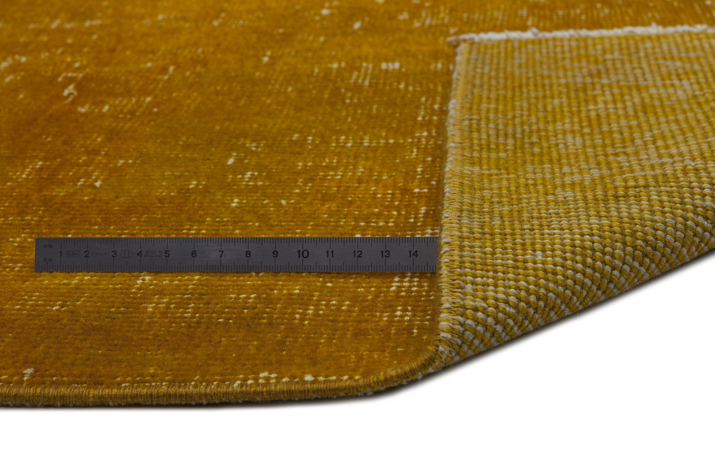 Atina Yellow Vintage Wool Handmade Area Rug 6'6" x 10'4"