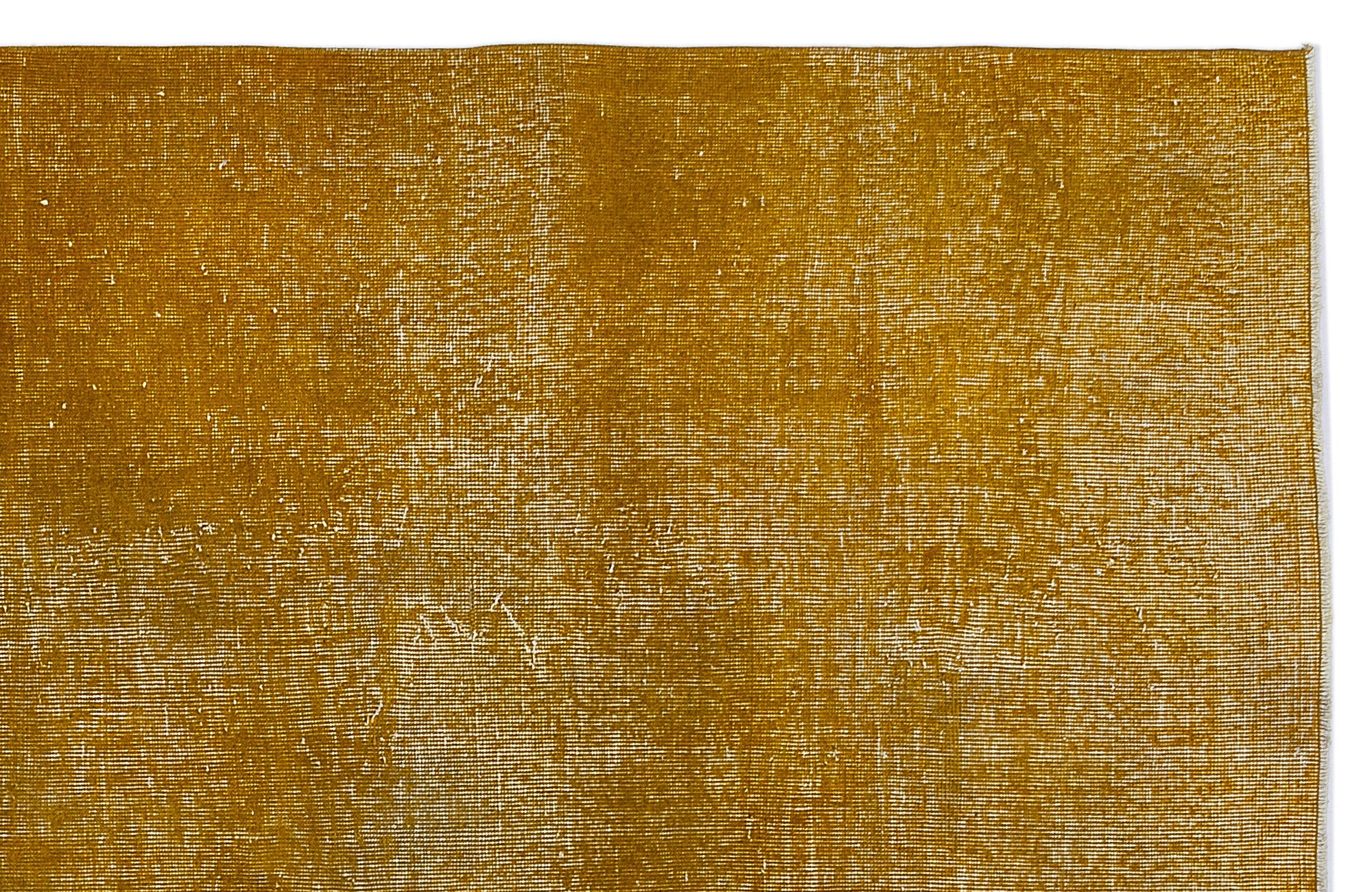 Atina Yellow Vintage Wool Handmade Area Rug 6'6" x 10'4"