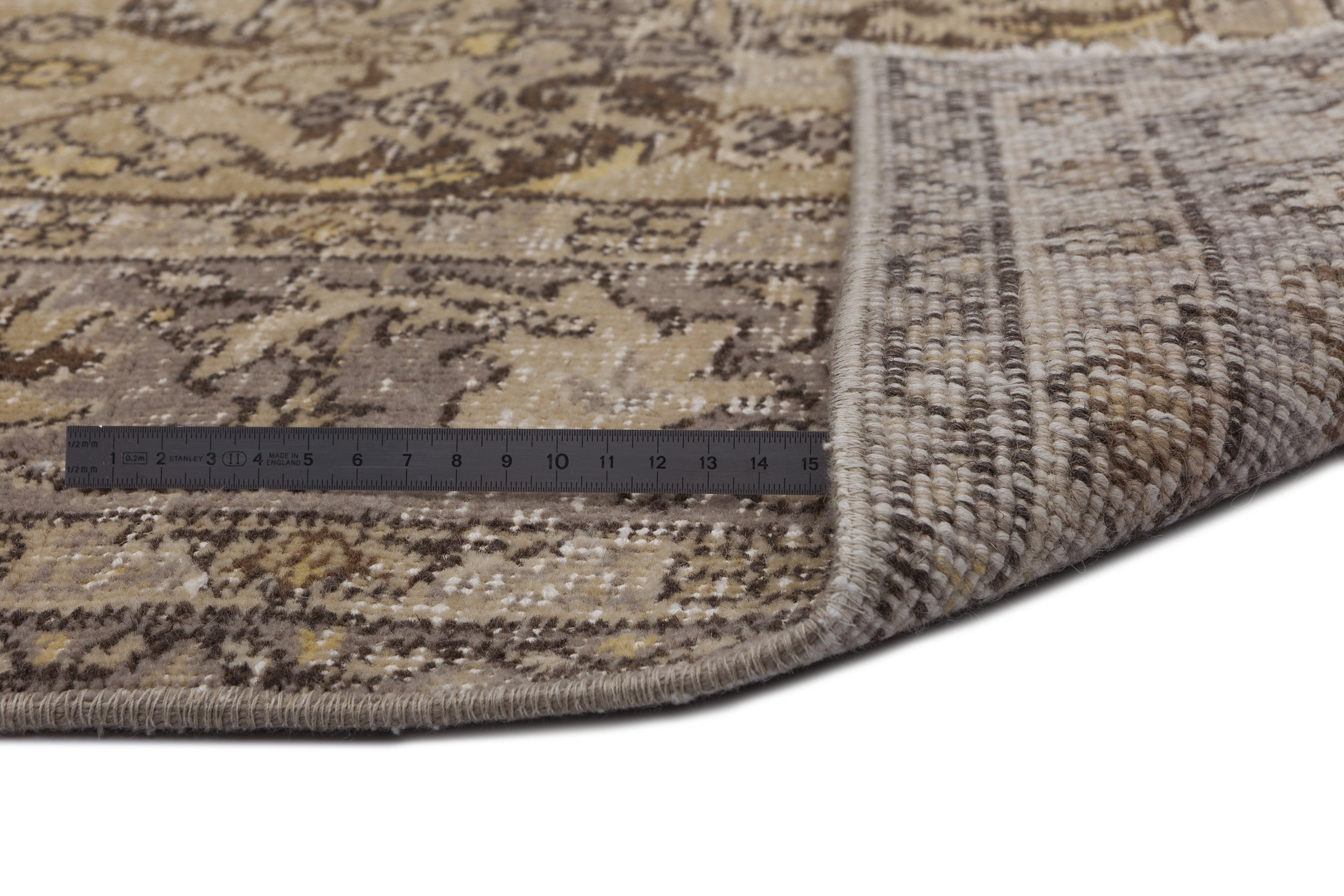Atina Brown Vintage Wool Handmade Area Rug 8'7" x 10'7"