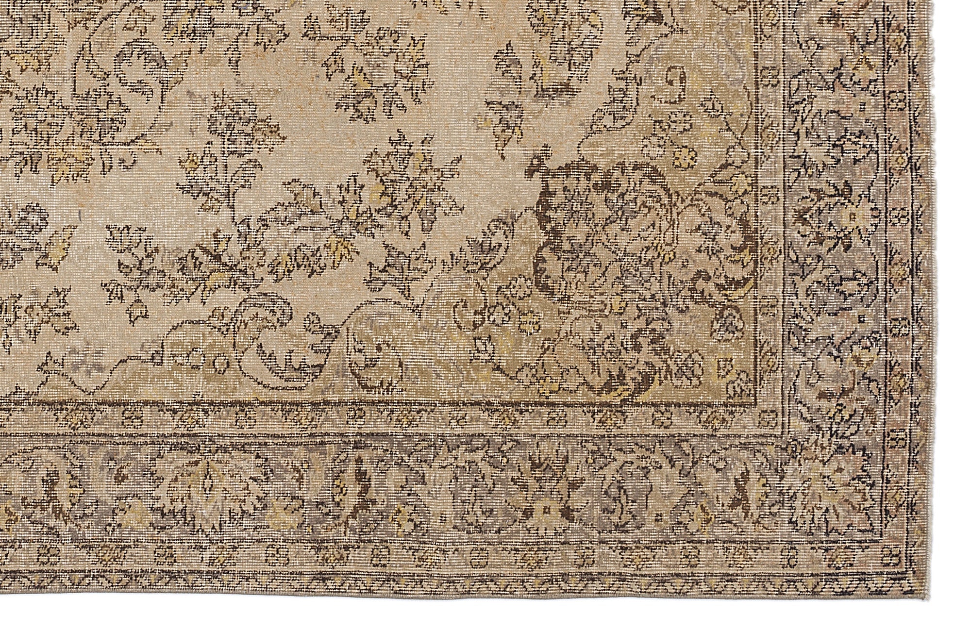 Atina Brown Vintage Wool Handmade Area Rug 8'7" x 10'7"