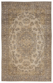Atina Brown Vintage Wool Handmade Area Rug 8'7" x 10'7"