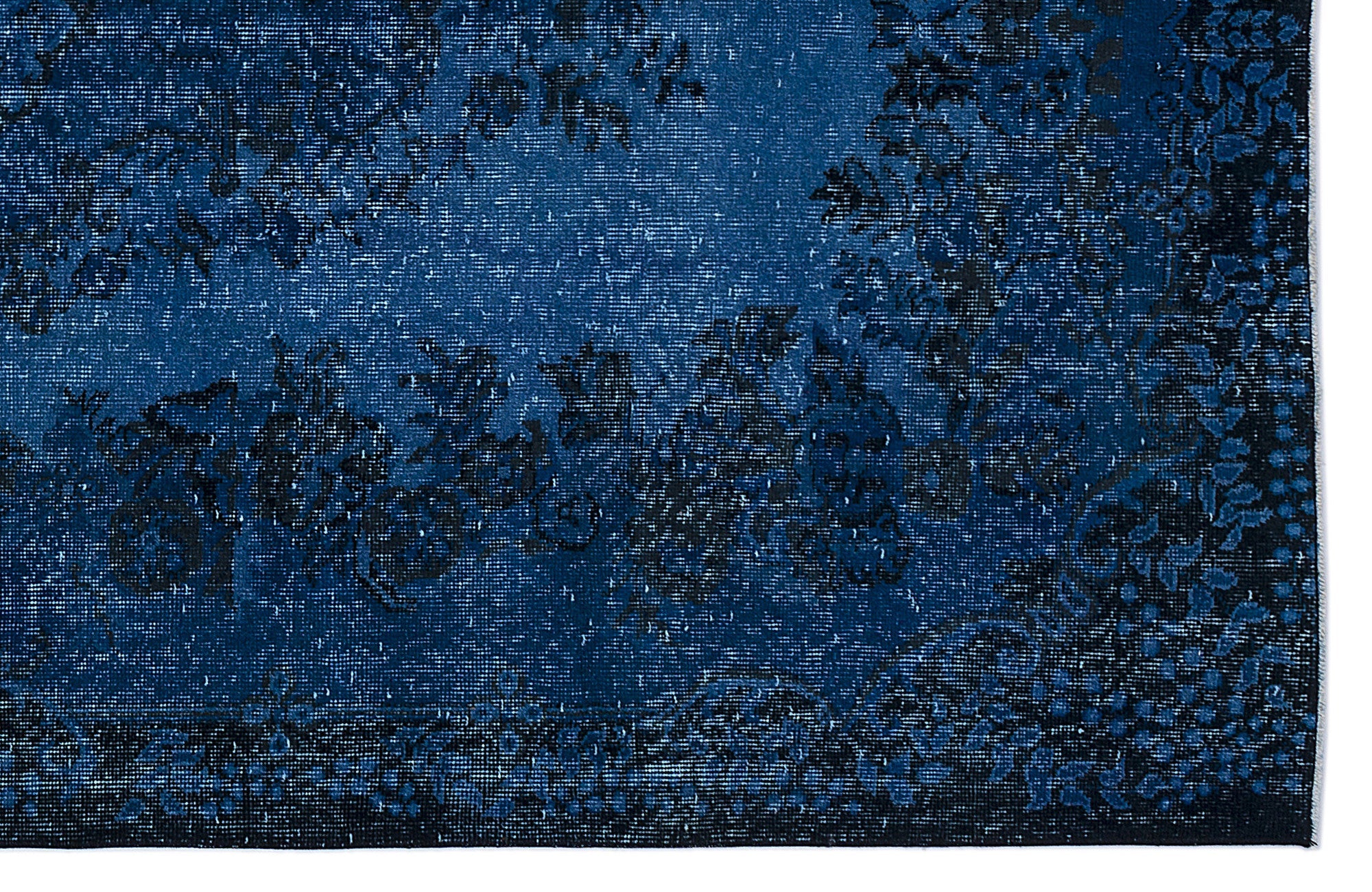 Atina 8525 Navy Vintage Wool Handmade Area Rug 5'11" x 9'6"