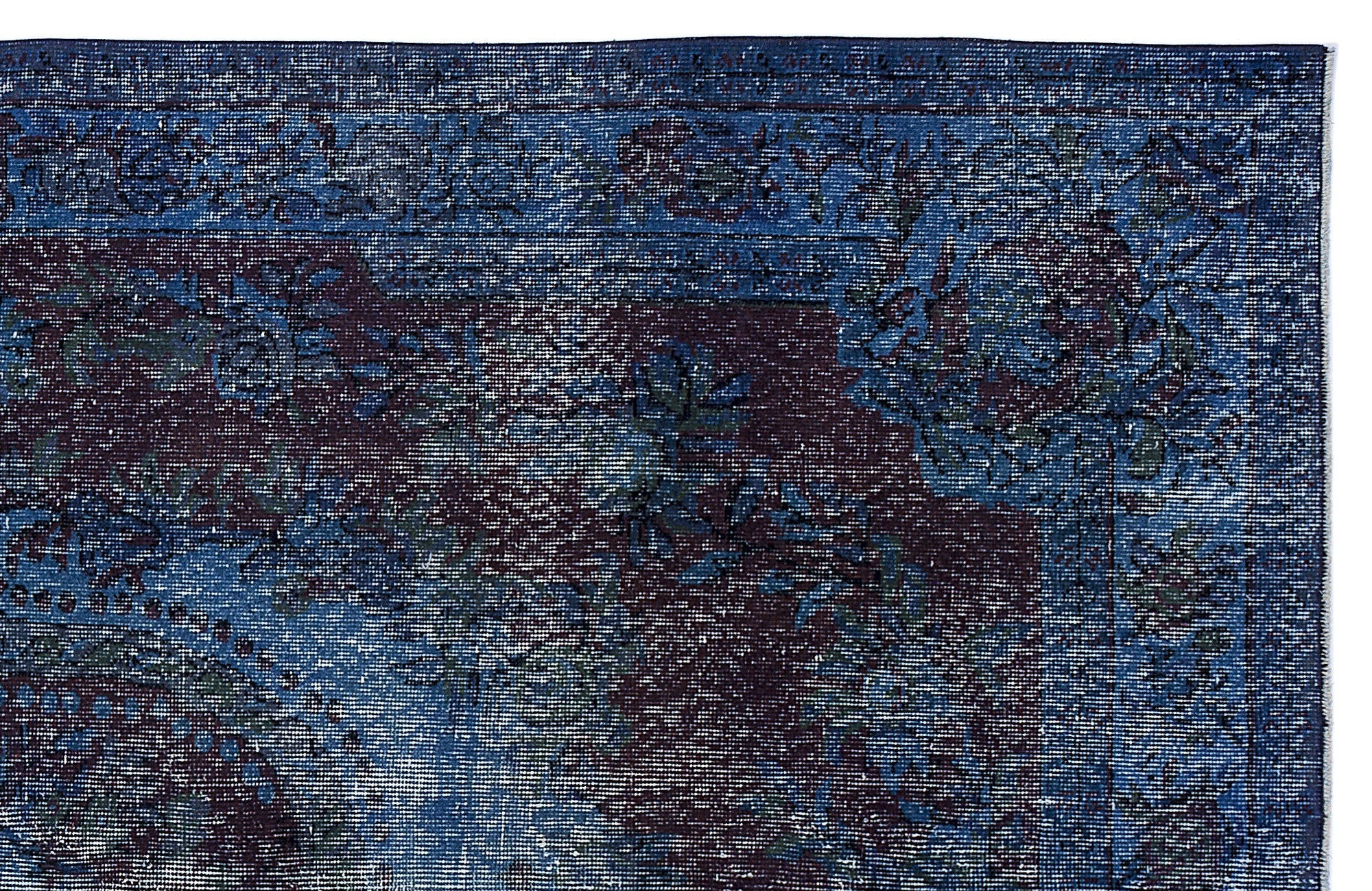 Atina Turquoise Vintage Wool Handmade Area Rug 5'11" x 9'5"