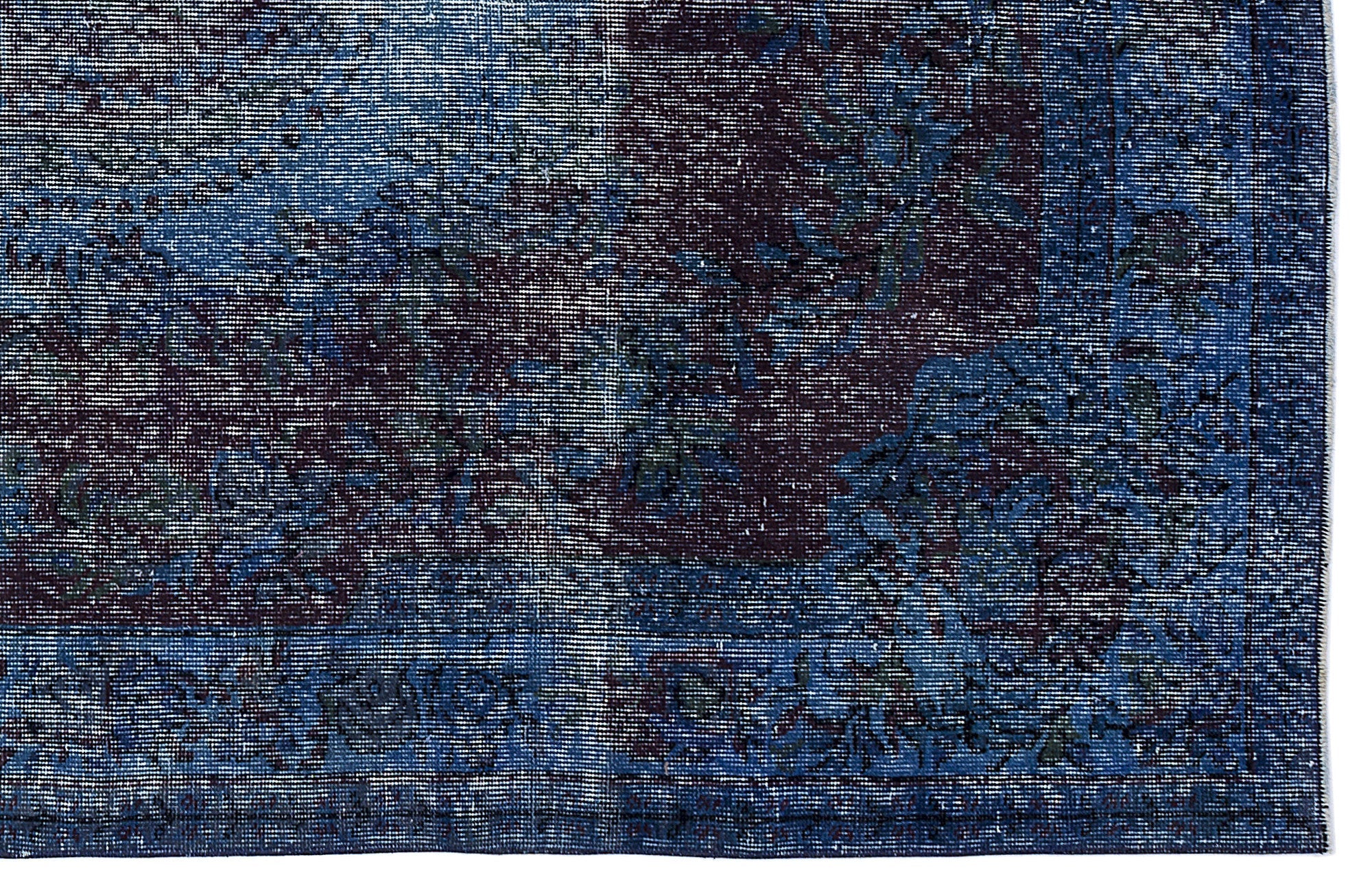 Atina Turquoise Vintage Wool Handmade Area Rug 5'11" x 9'5"