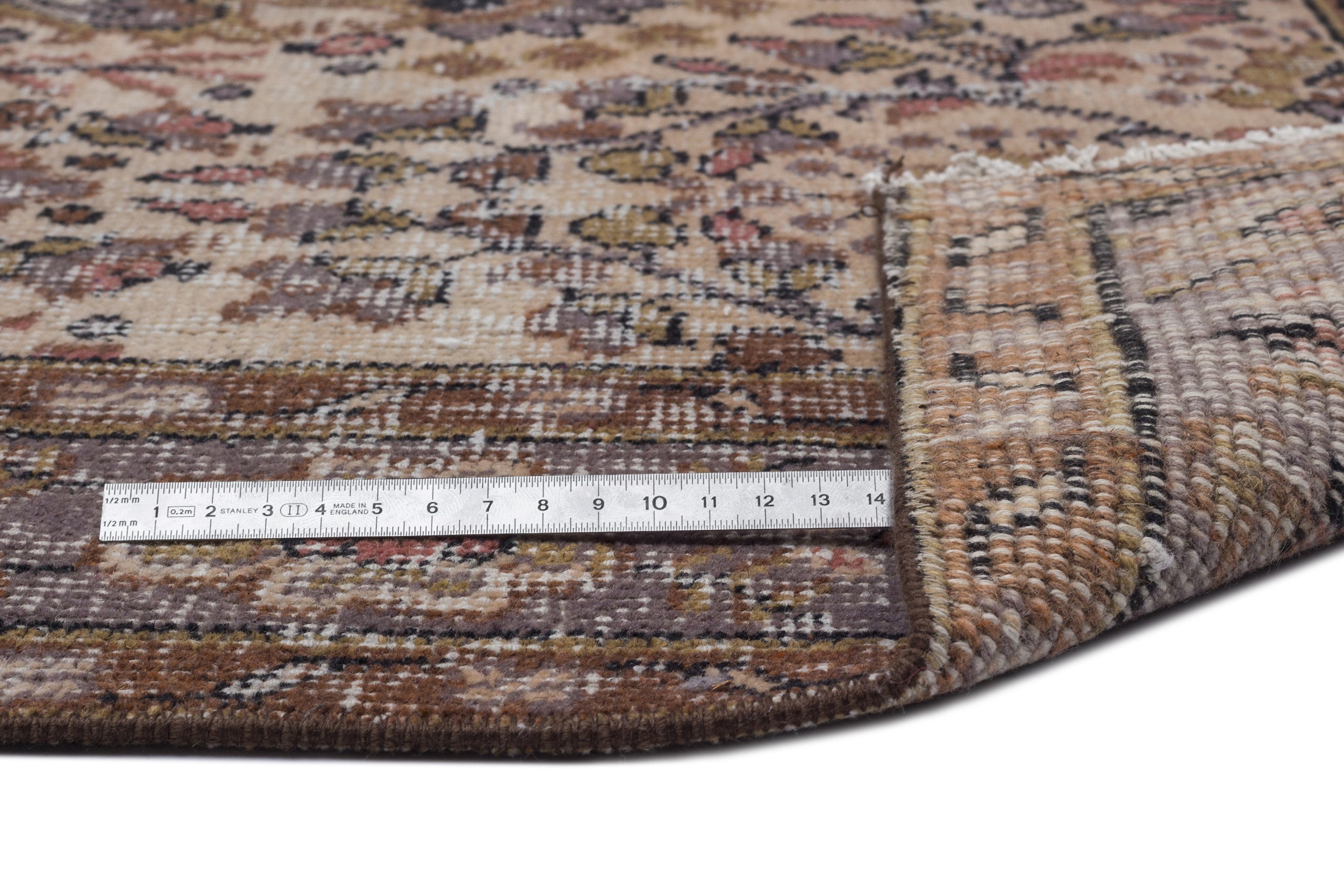 Atina Grey Vintage Wool Handmade Area Rug 5'2" x 8'10"