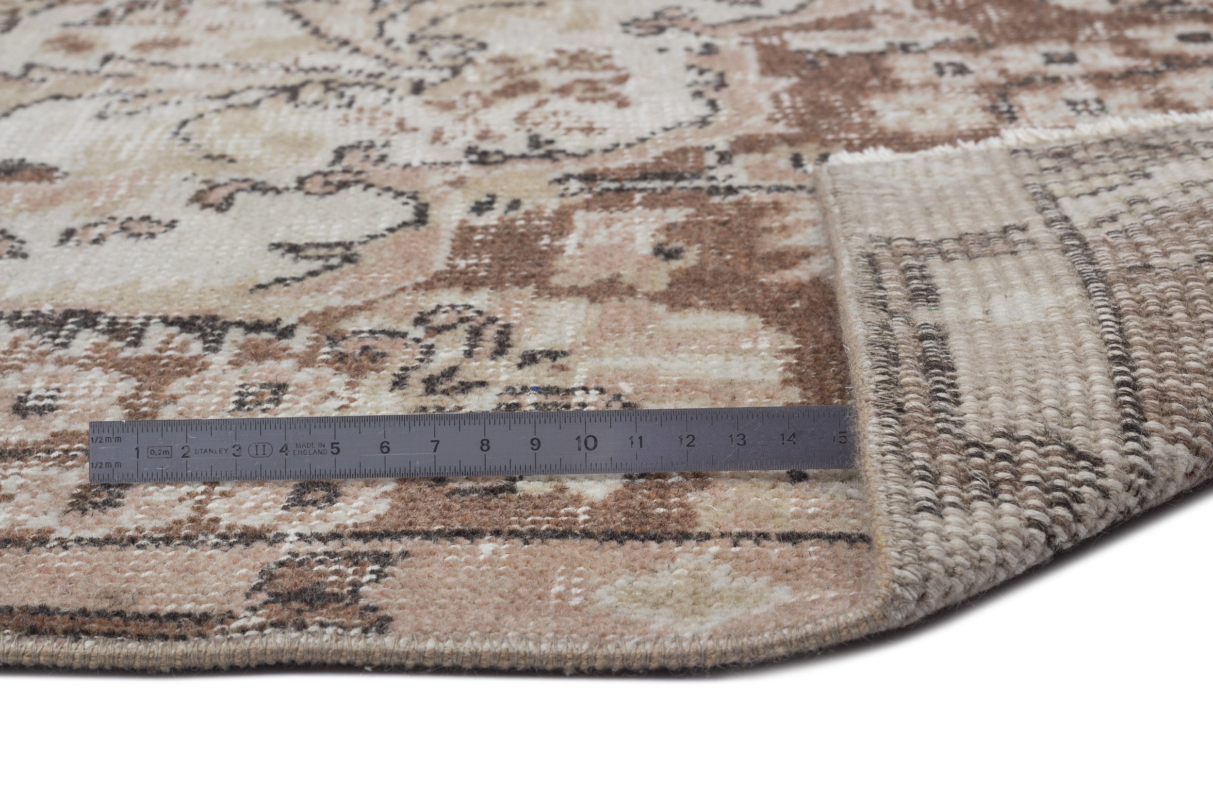 Atina 8588 Beige Vintage Wool Handmade Area Rug 4'4" x 12'8"