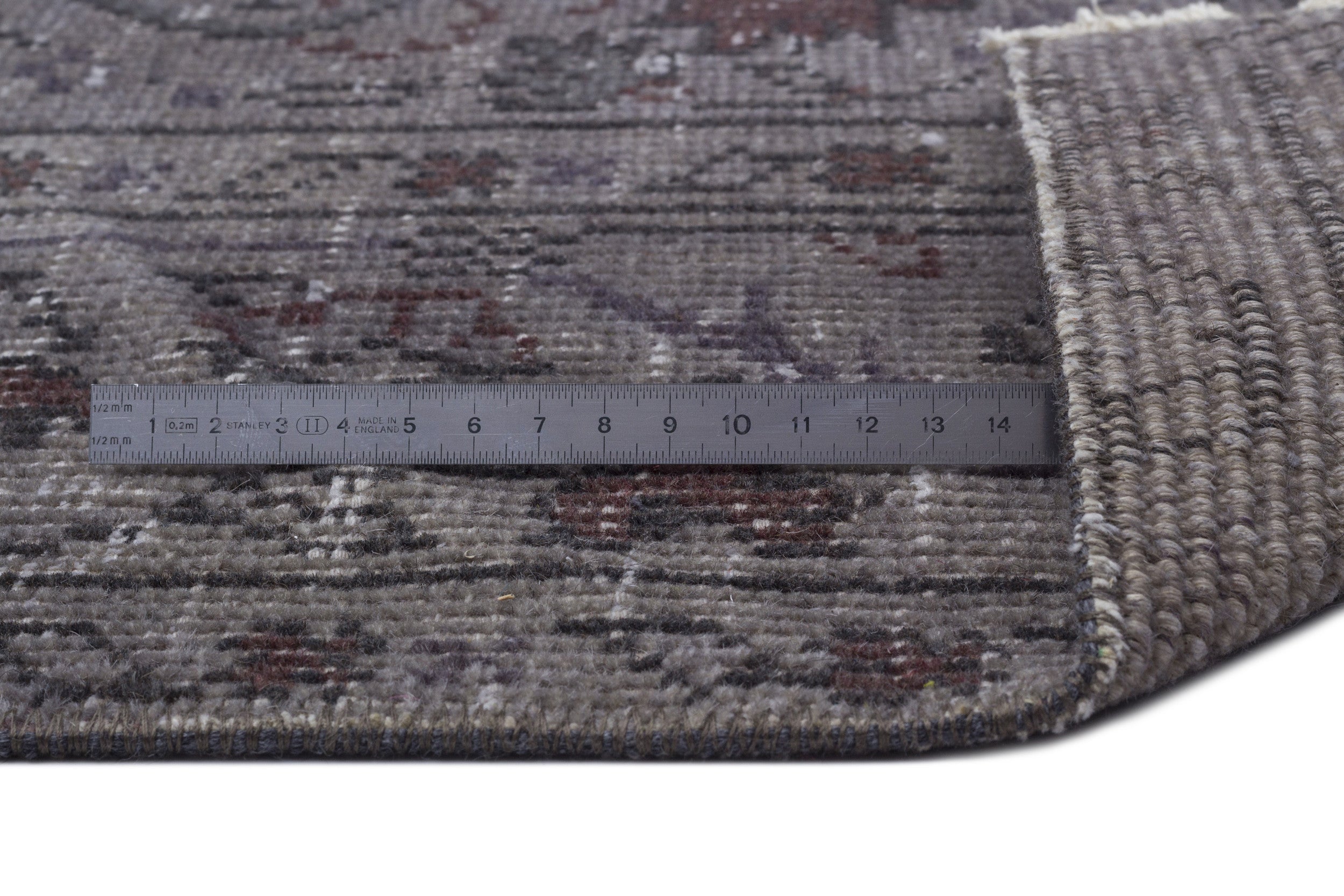 Atina Grey Vintage Wool Handmade Area Rug 6'3" x 10'0"