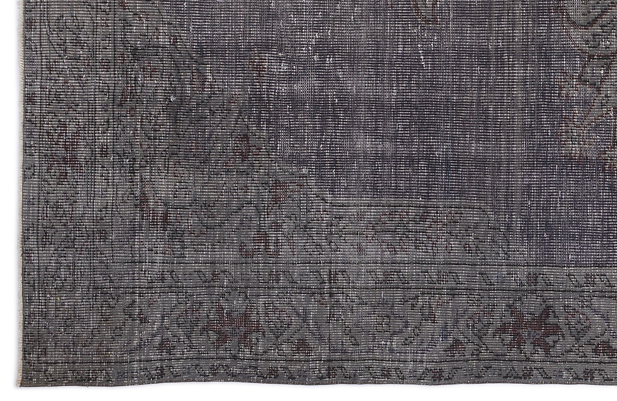 Atina Grey Vintage Wool Handmade Area Rug 6'3" x 10'0"