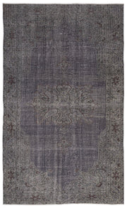 Atina Grey Vintage Wool Handmade Area Rug 6'3" x 10'0"