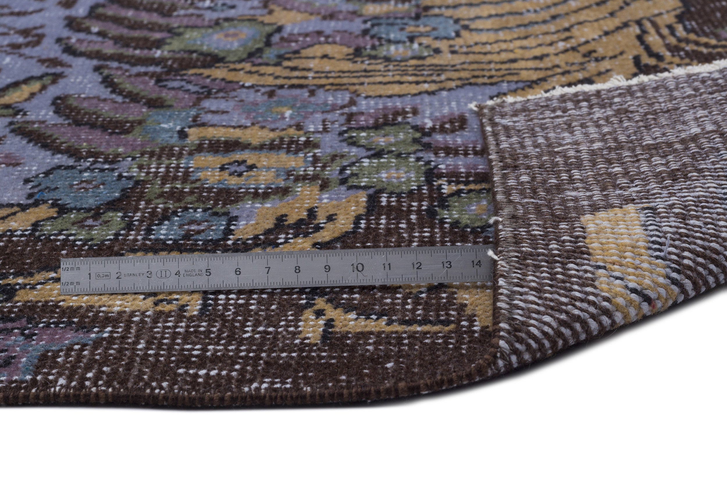Atina Blue Vintage Wool Handmade Area Rug 6'3" x 9'7"
