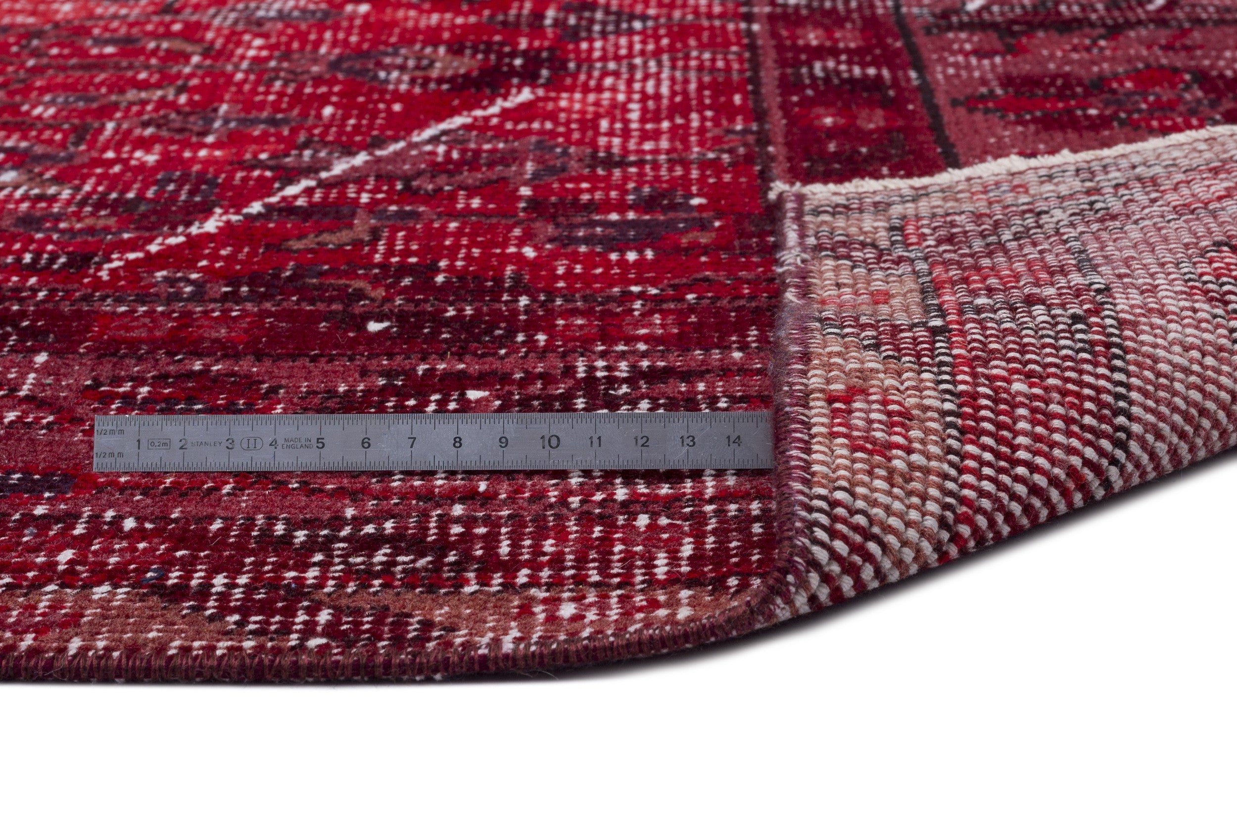 Atina Red Vintage Wool Handmade Area Rug 4'7" x 12'2"