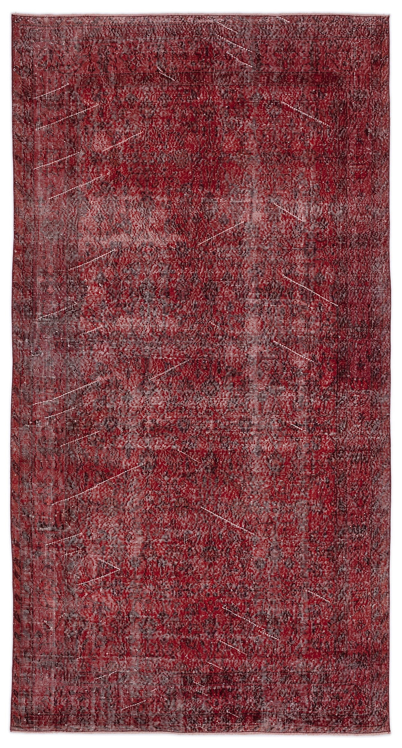Atina Red Vintage Wool Handmade Area Rug 4'7" x 12'2"