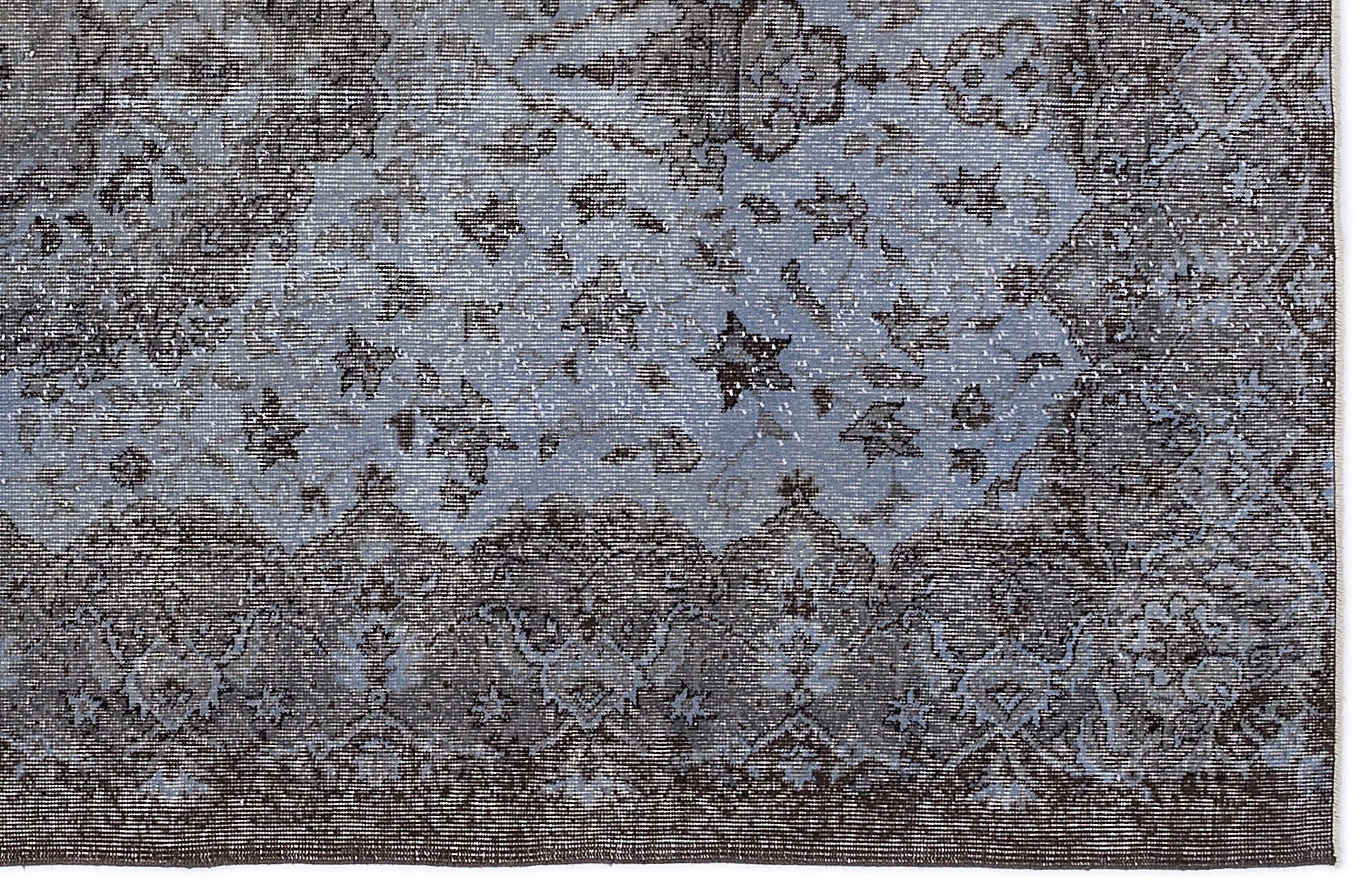Atina Blue Vintage Wool Handmade Area Rug 5'5" x 9'1"