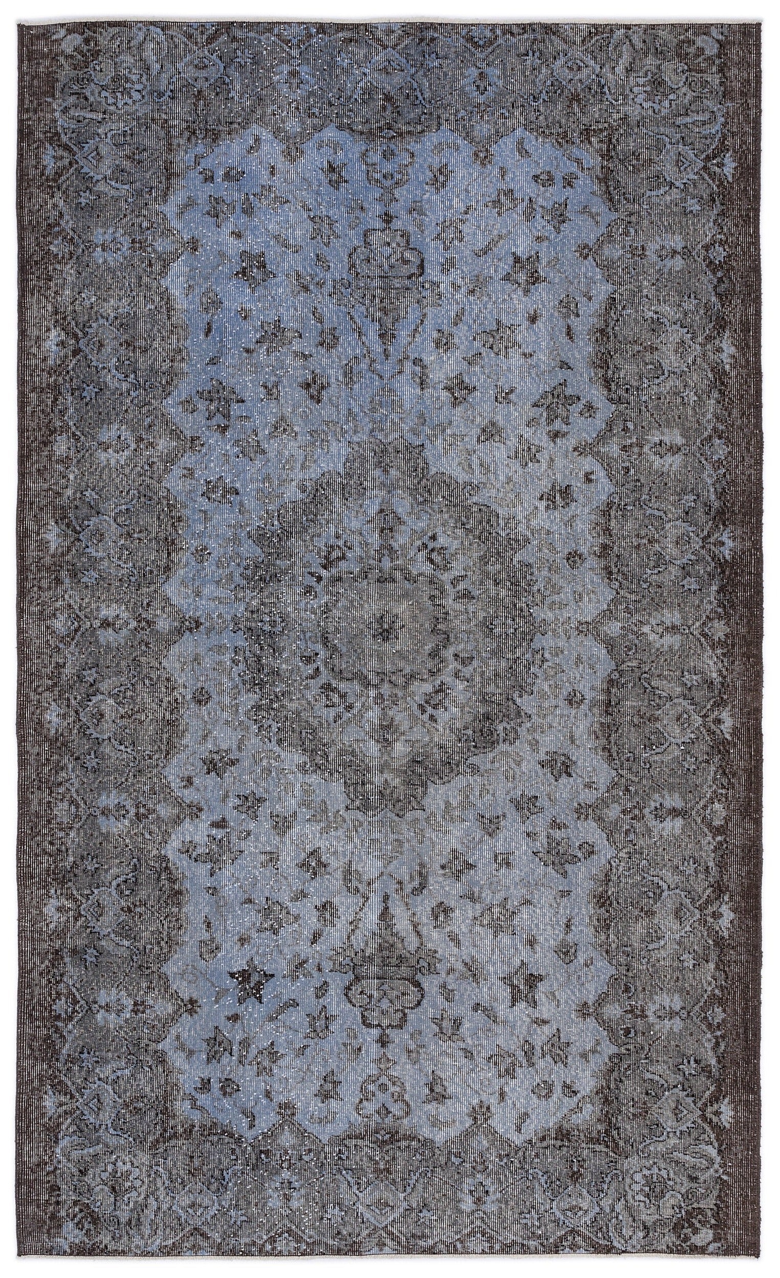 Atina Blue Vintage Wool Handmade Area Rug 5'5" x 9'1"