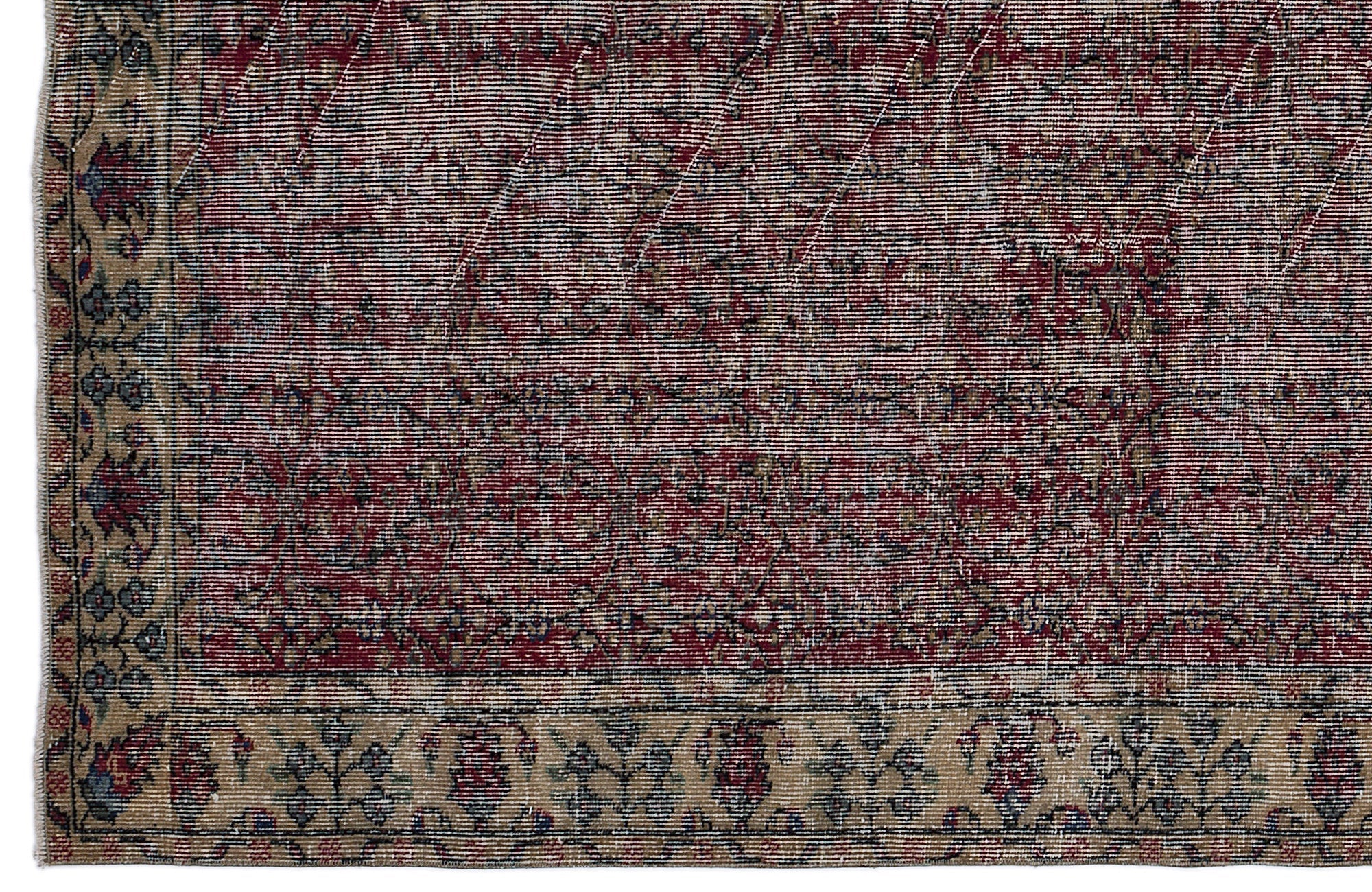 Atina Brown Vintage Wool Handmade Area Rug 4'9" x 8'0"