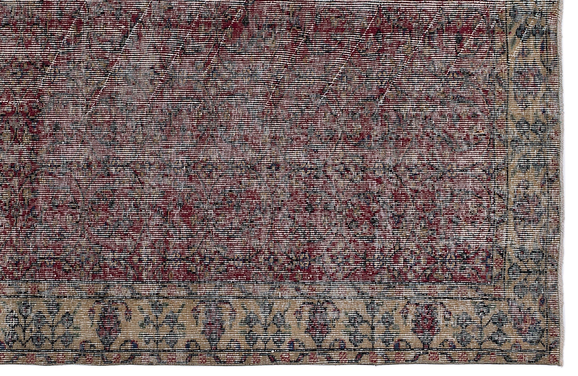 Atina Brown Vintage Wool Handmade Area Rug 4'9" x 8'0"