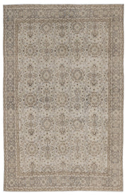 Atina 8665 Beige Vintage Wool Handmade Area Rug 6'3" x 9'7"