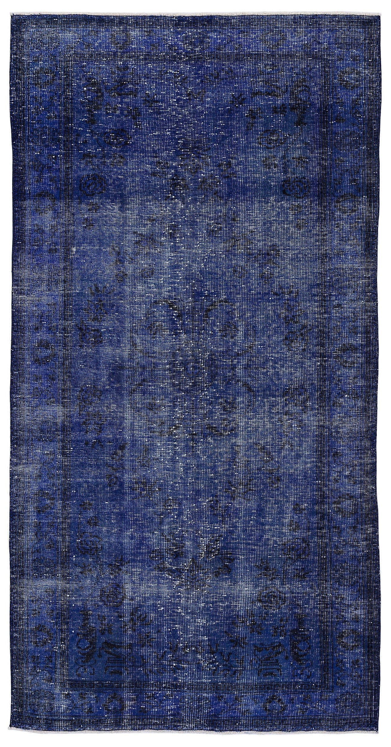 Atina Purple Vintage Wool Handmade Area Rug 5'3" x 8'7"
