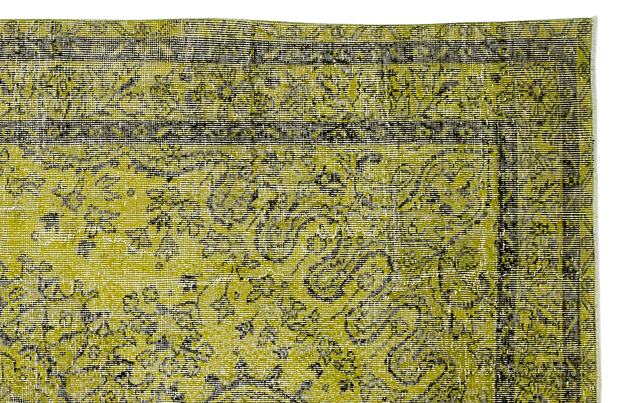 Atina Green Vintage Wool Handmade Area Rug 5'8" x 9'7"
