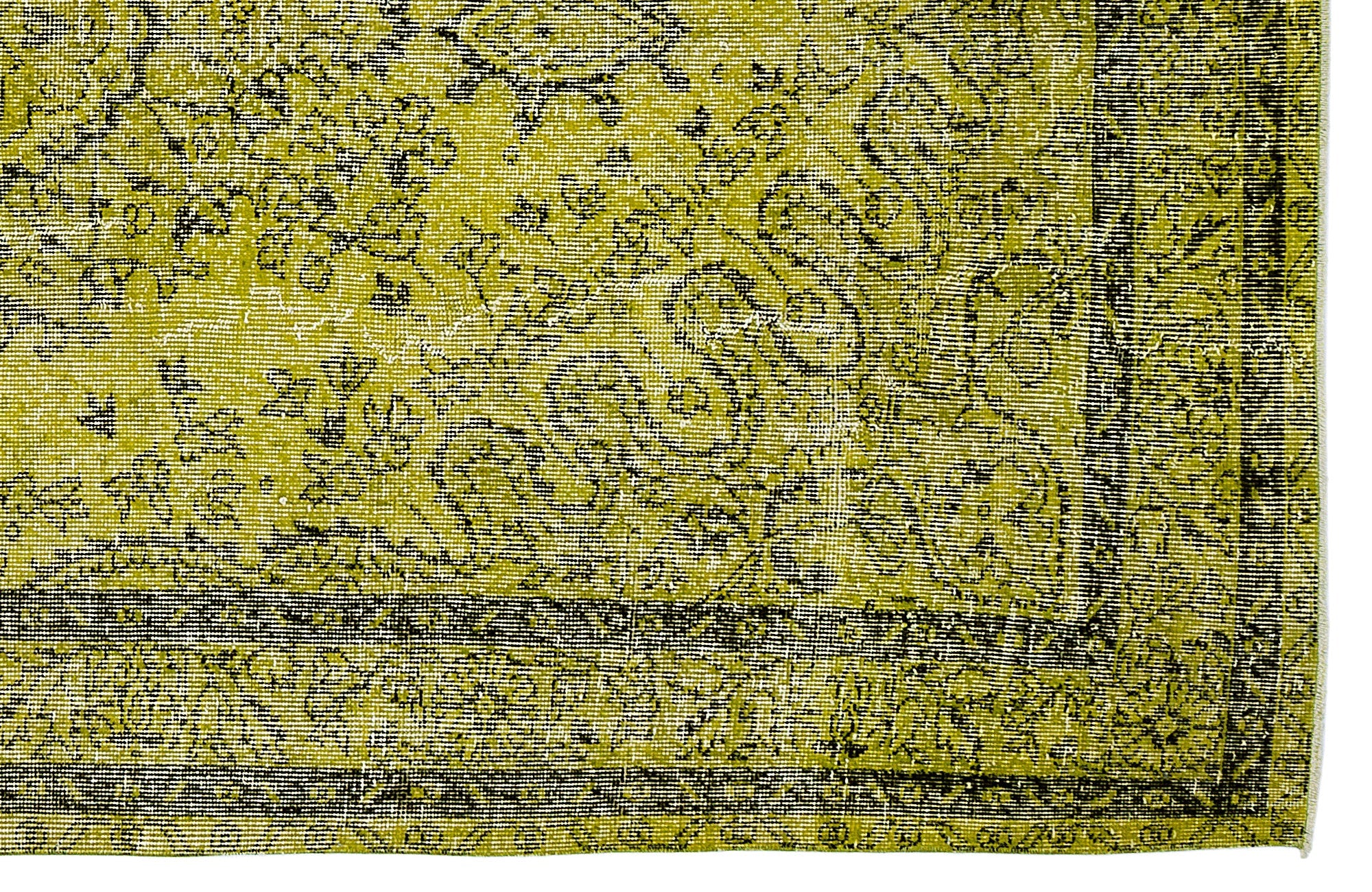 Atina Green Vintage Wool Handmade Area Rug 5'8" x 9'7"
