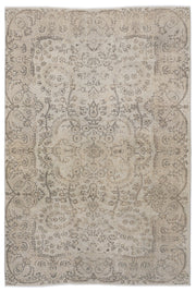 Atina 8715 Beige Vintage Wool Handmade Area Rug 5'7" x 9'7"