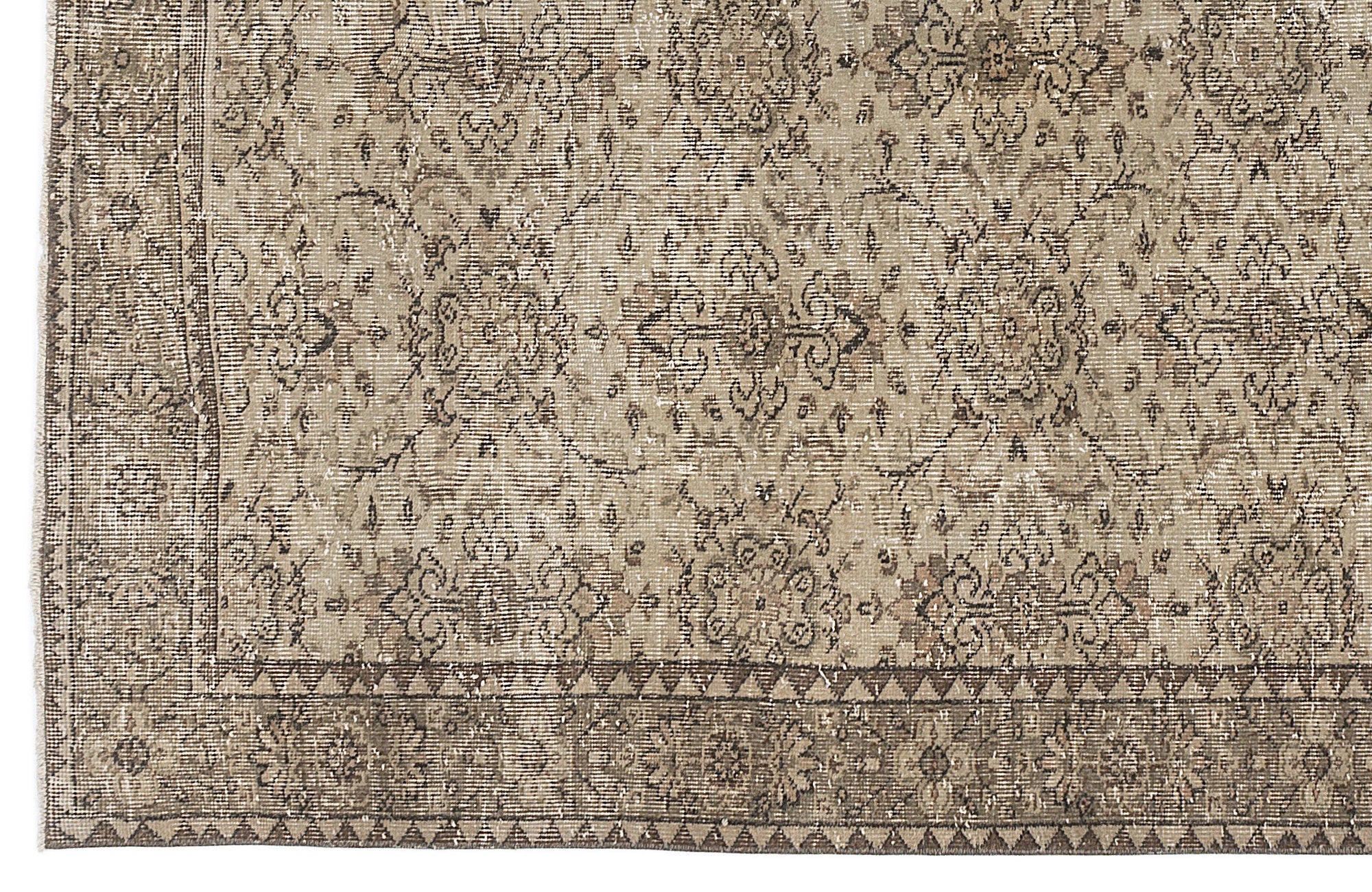Atina 8775 Beige Vintage Wool Handmade Area Rug 5'7" x 9'5"