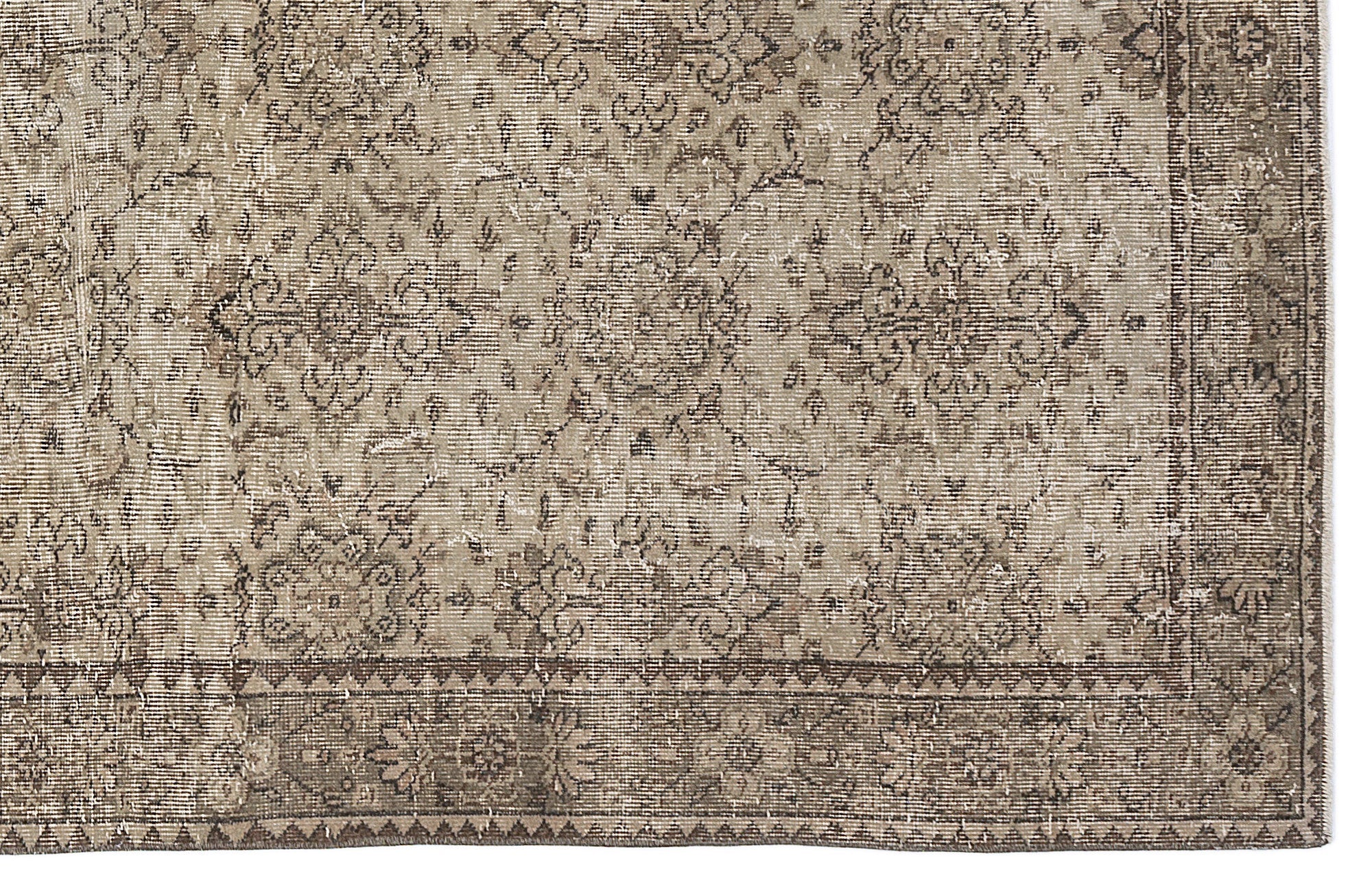 Atina 8775 Beige Vintage Wool Handmade Area Rug 5'7" x 9'5"