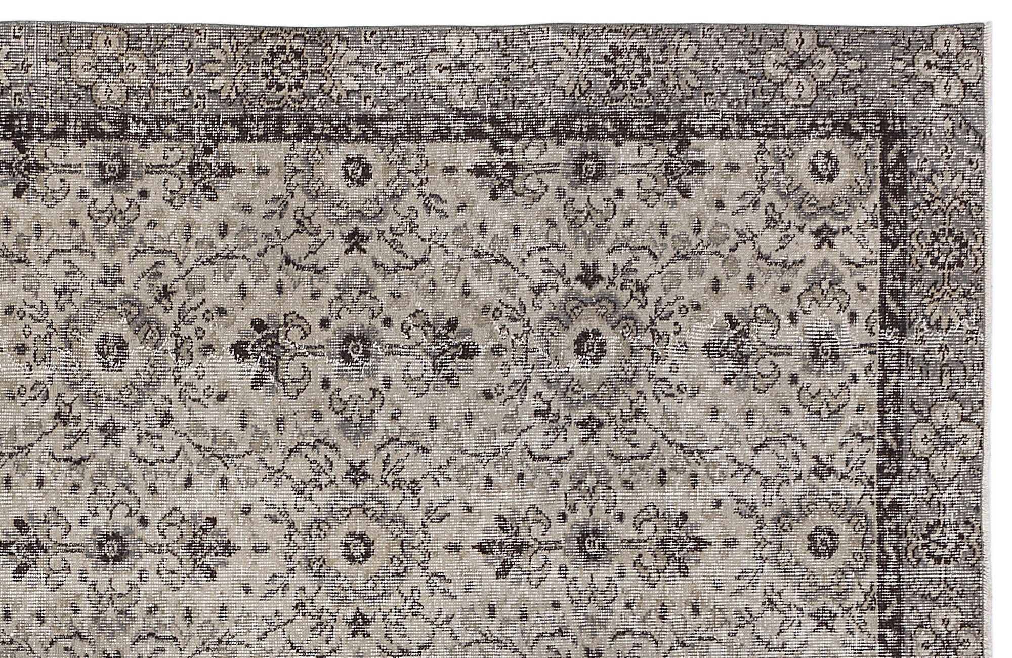 Atina 8803 Beige Vintage Wool Handmade Area Rug 4'10" x 8'7"