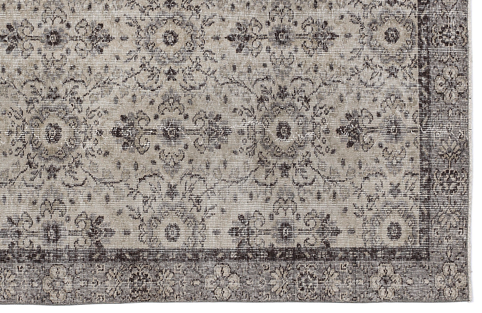 Atina 8803 Beige Vintage Wool Handmade Area Rug 4'10" x 8'7"