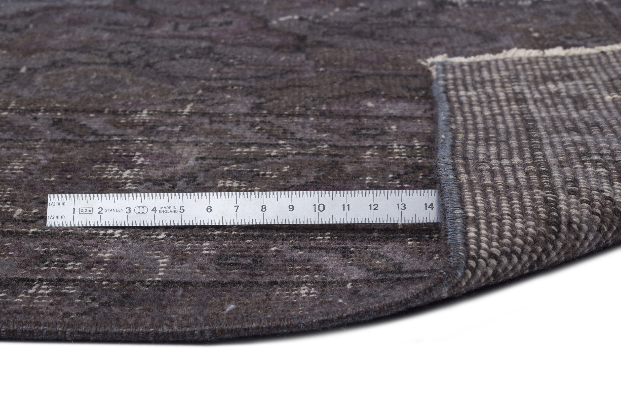 Atina 8929 Purple Vintage Wool Handmade Area Rug 5'1" x 9'1"