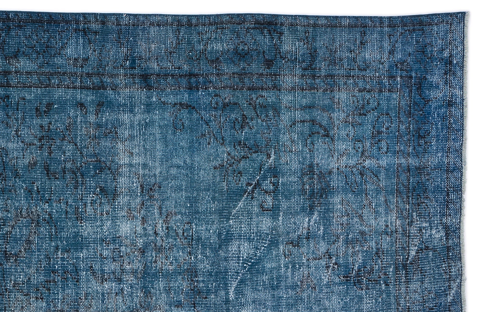 Atina Turquoise Vintage Wool Handmade Area Rug 6'0" x 9'5"