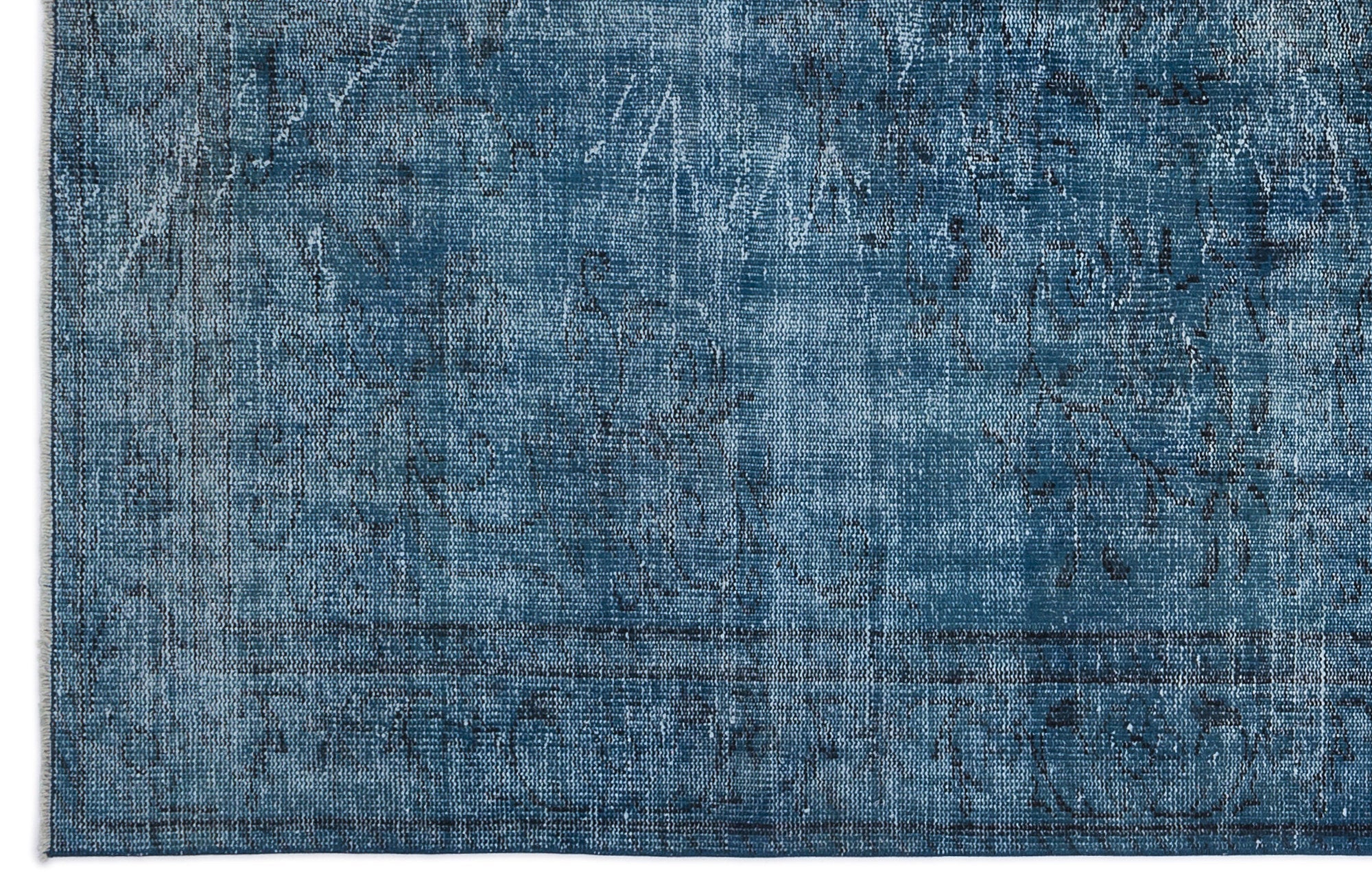 Atina Turquoise Vintage Wool Handmade Area Rug 6'0" x 9'5"