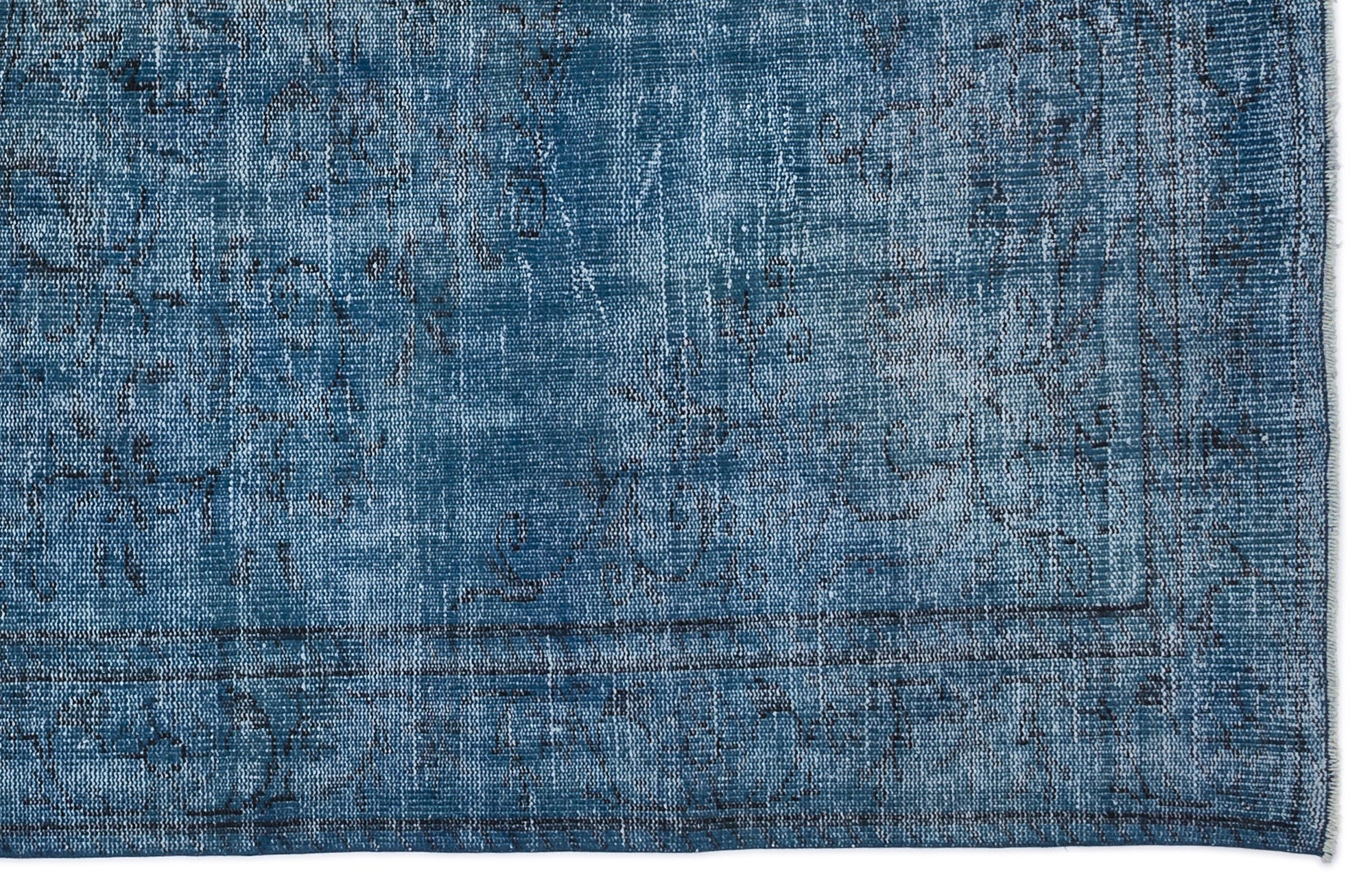 Atina Turquoise Vintage Wool Handmade Area Rug 6'0" x 9'5"