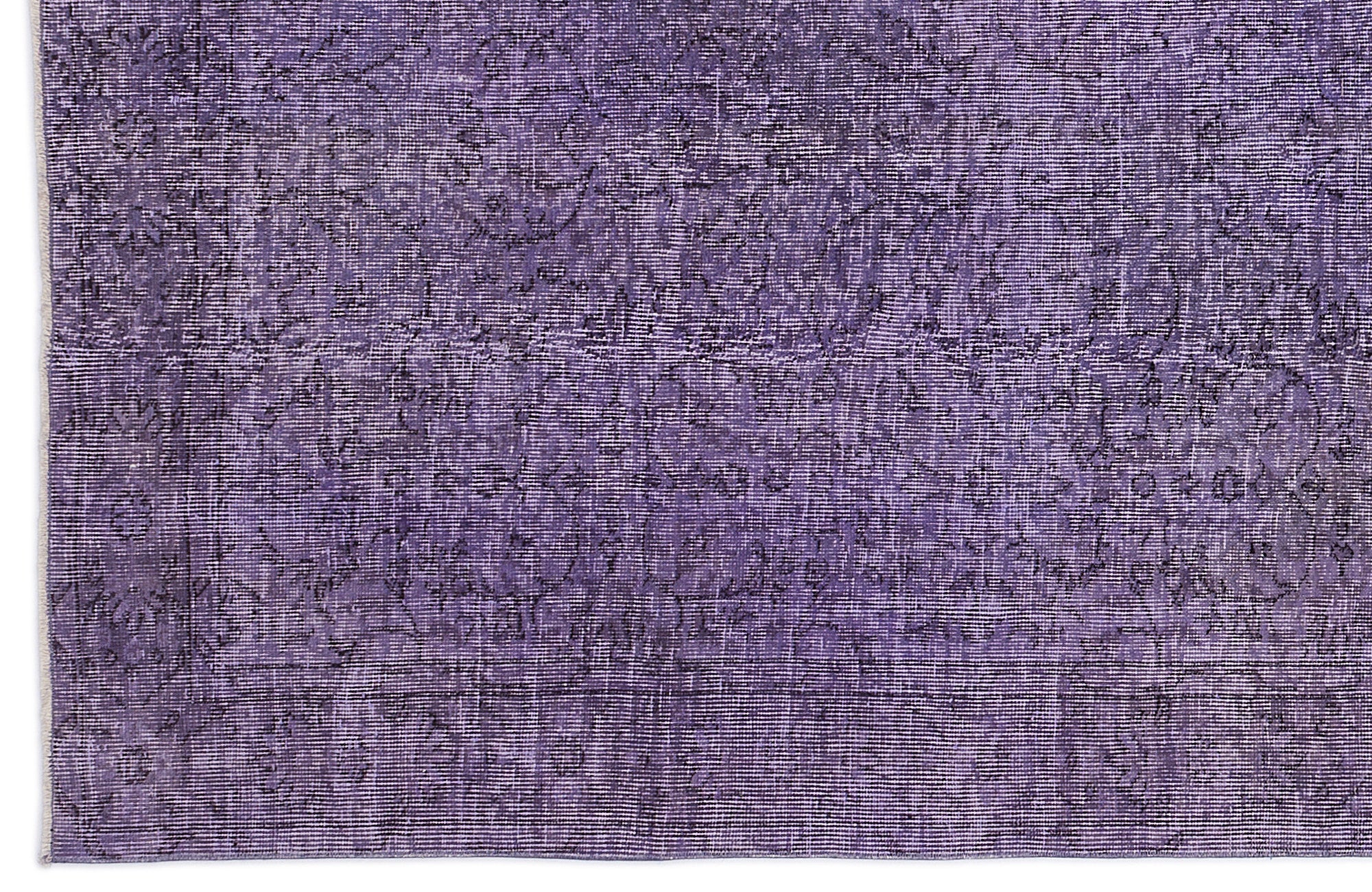 Atina Purple Vintage Wool Handmade Area Rug 5'1" x 8'9"