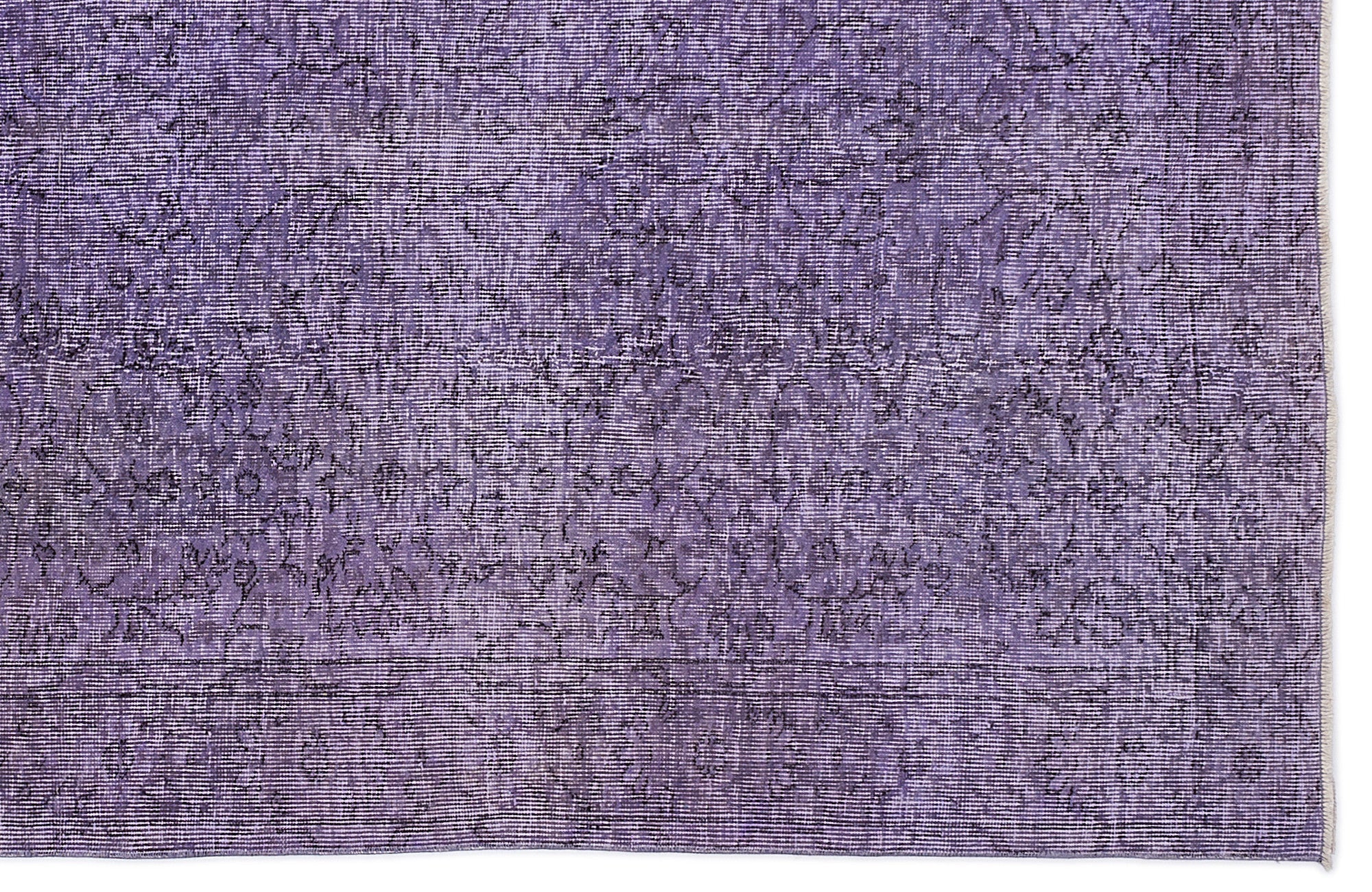 Atina Purple Vintage Wool Handmade Area Rug 5'1" x 8'9"