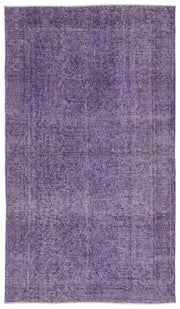 Atina Purple Vintage Wool Handmade Area Rug 5'1" x 8'9"