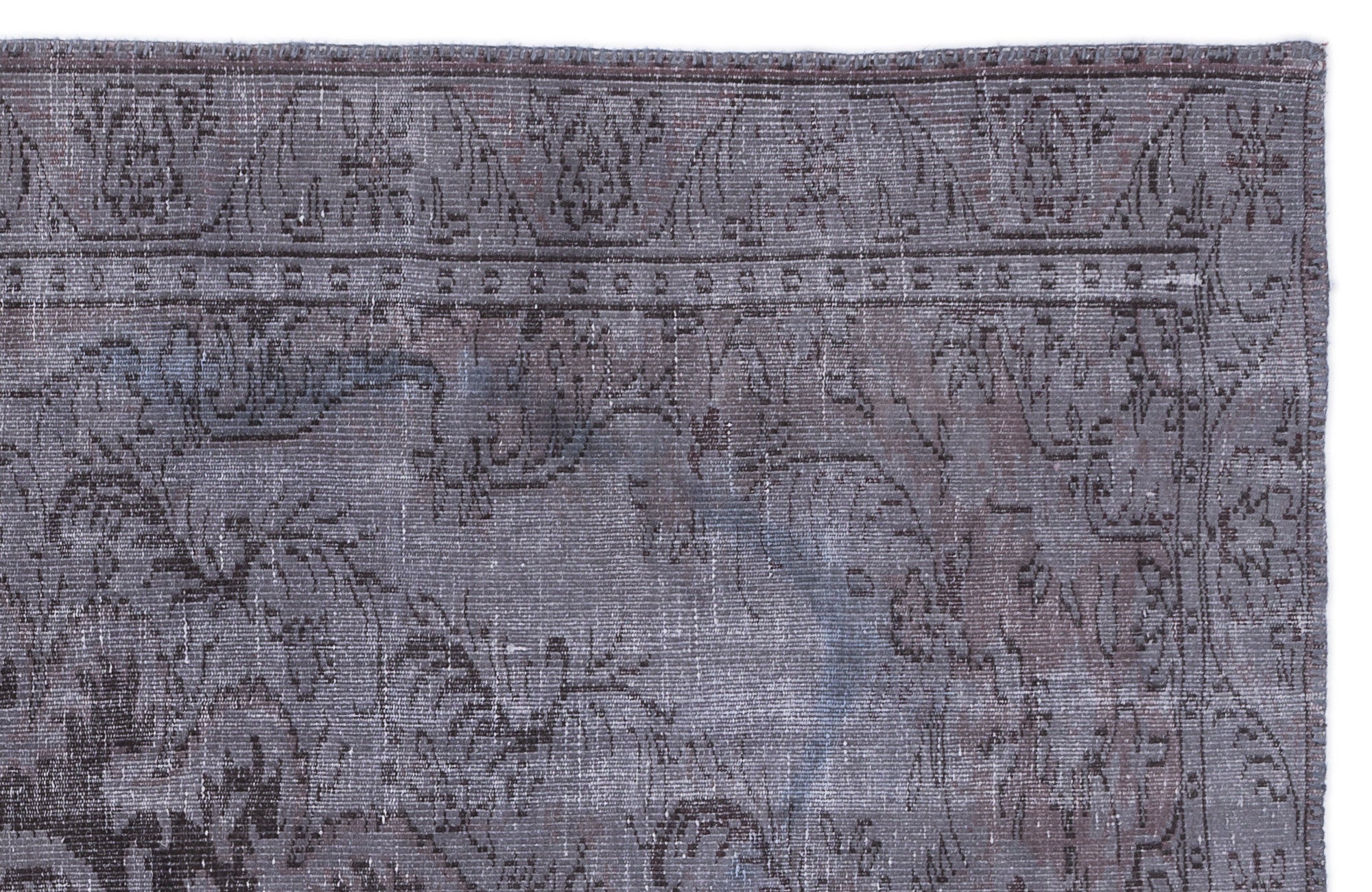 Atina Grey Vintage Wool Handmade Area Rug 5'10" x 9'7"