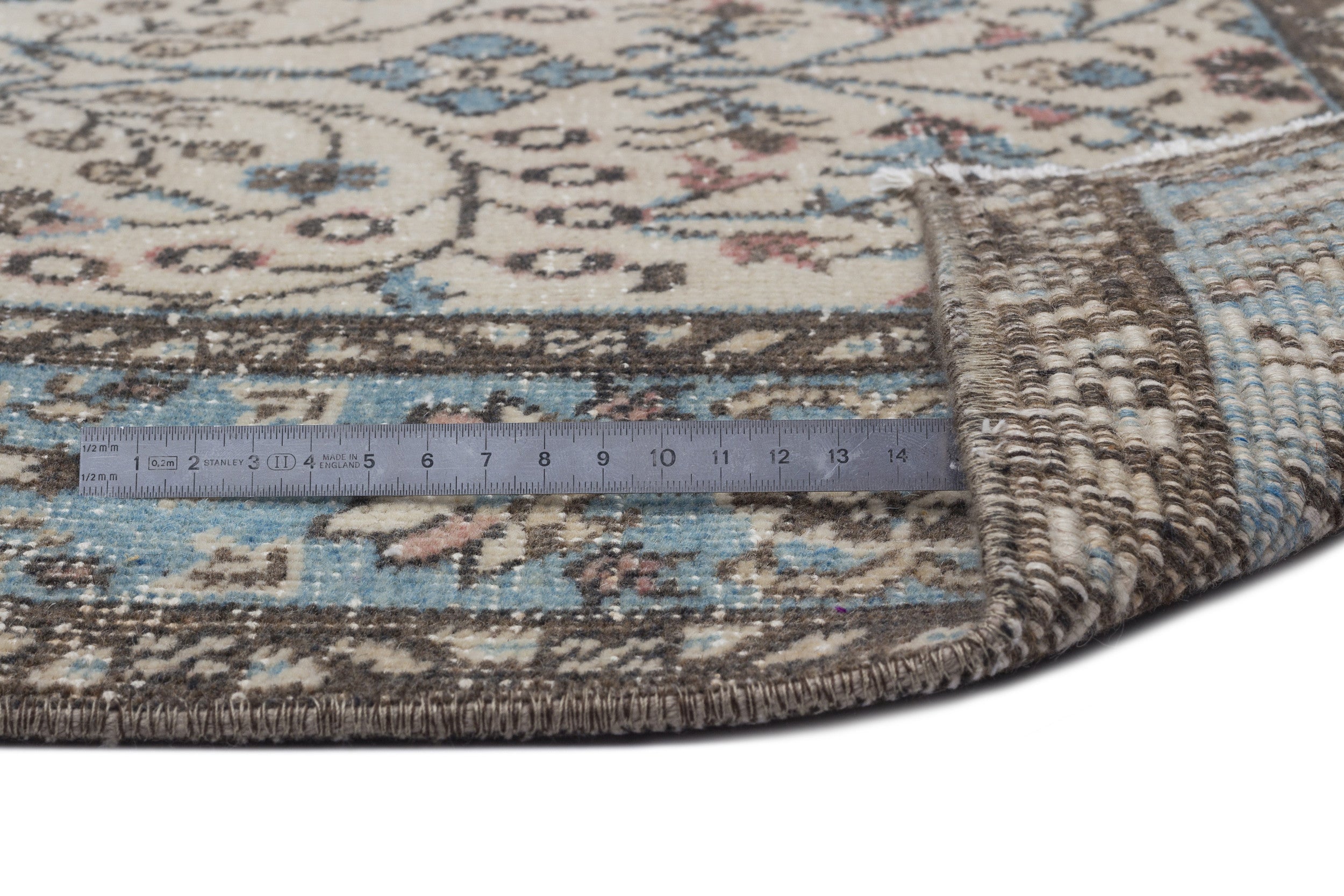 Atina 8952 Beige Vintage Wool Handmade Area Rug 5'2" x 9'2"